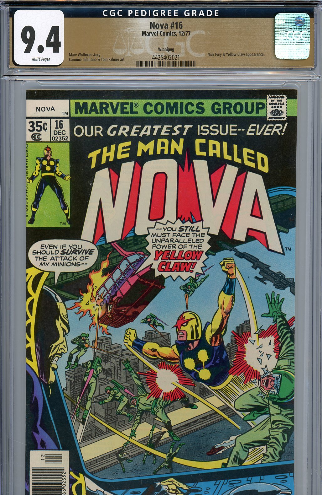 Nova #16 CGC 9.4 w Winnipeg