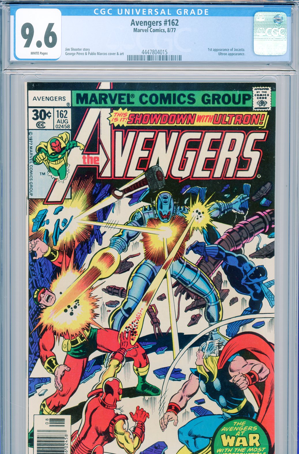 Avengers #162 CGC 9.6 w