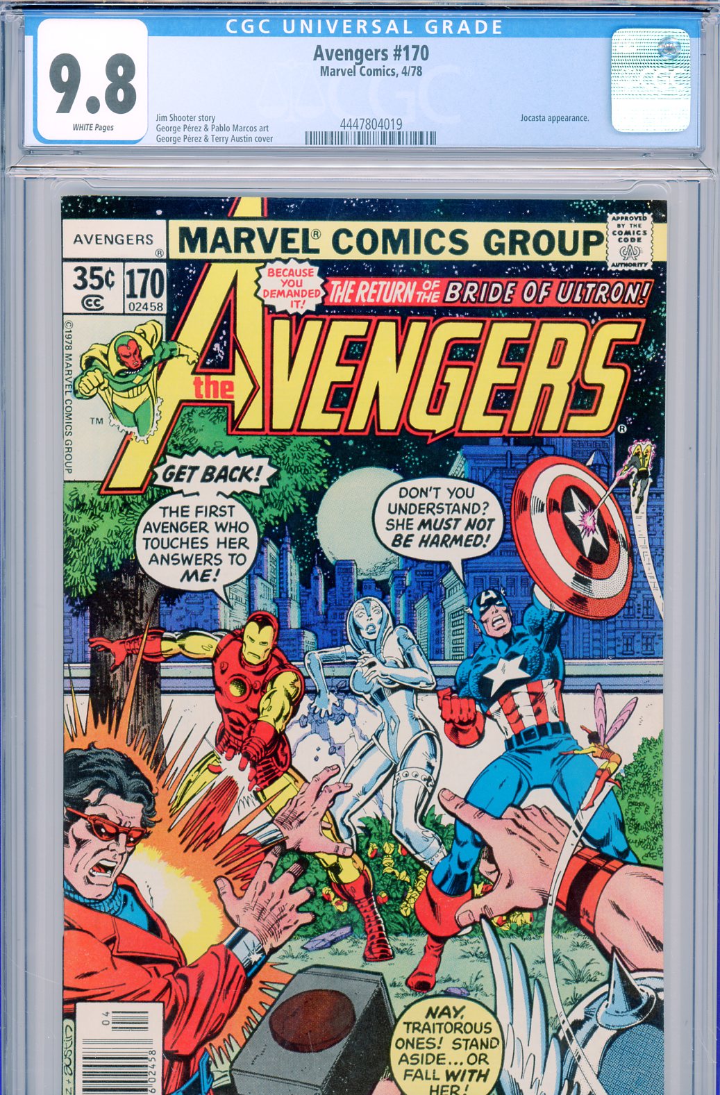 Avengers #170 CGC 9.8 w