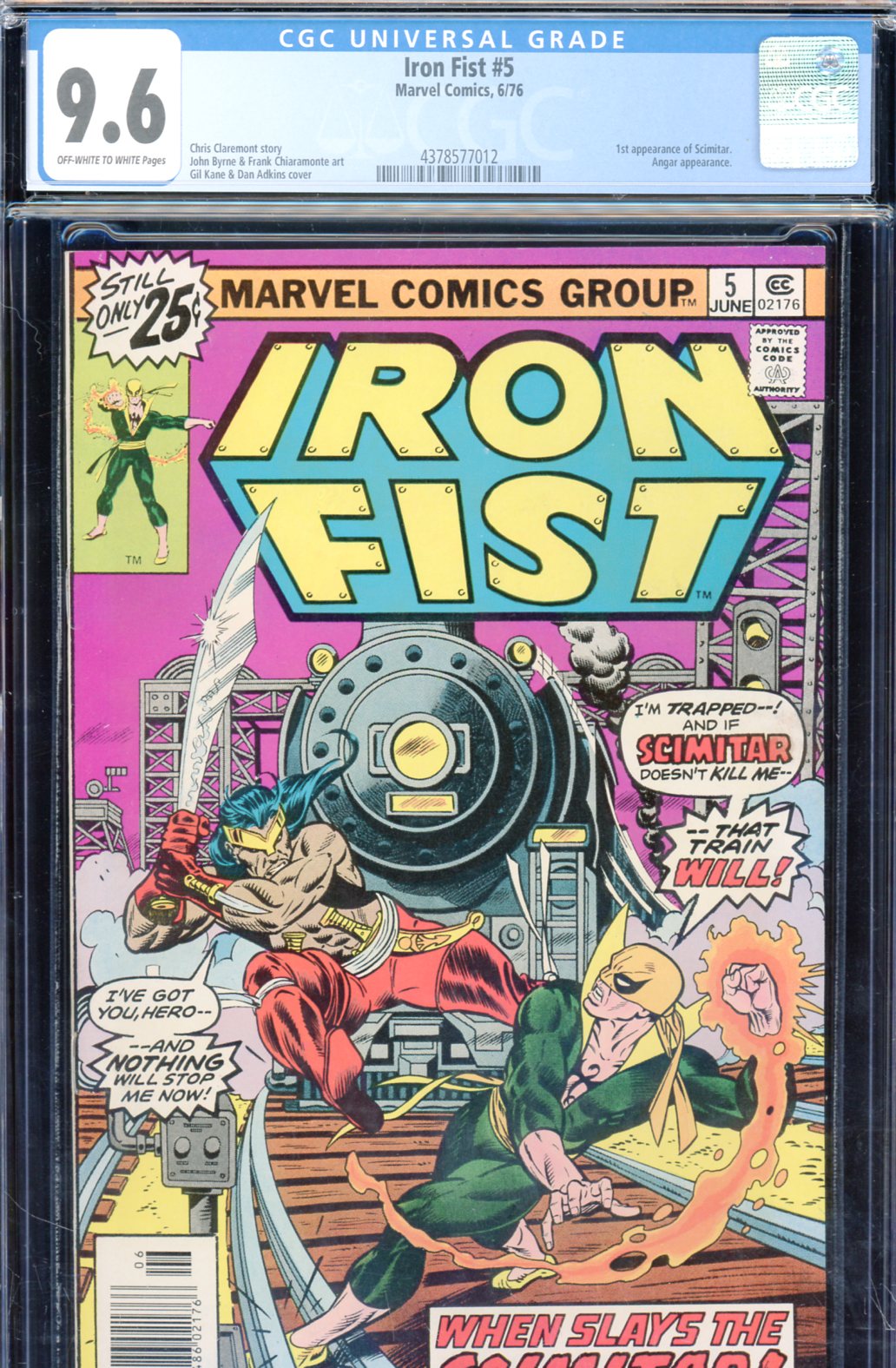 Iron Fist #5 CGC 9.6 ow/w