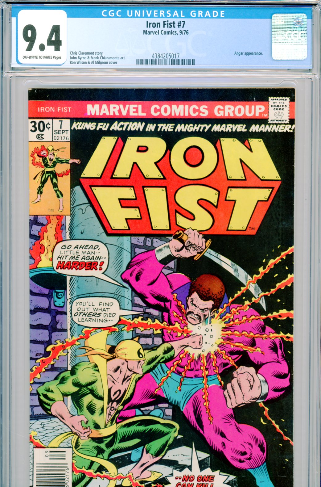 Iron Fist #7 CGC 9.4 ow/w