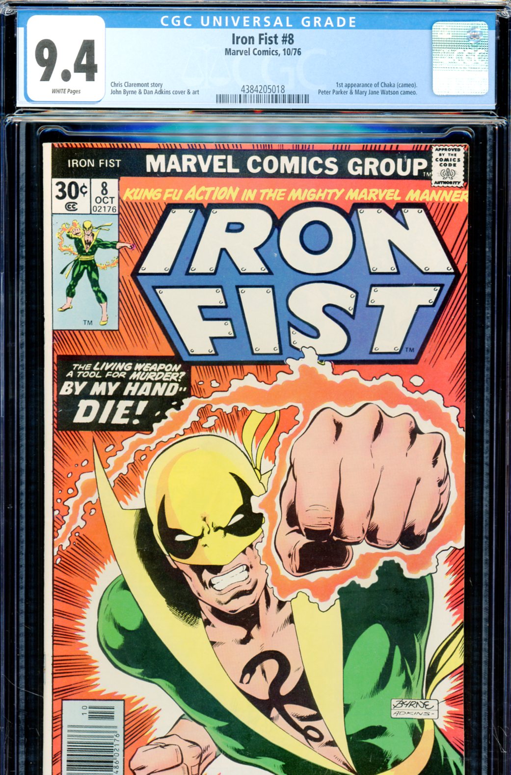 Iron Fist #8 CGC 9.4 w