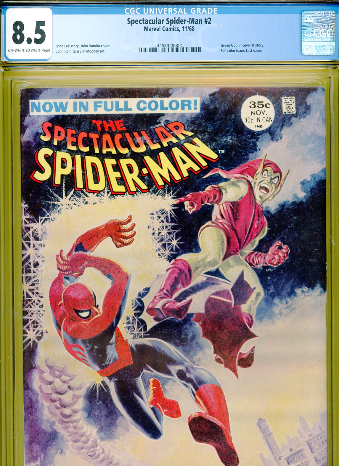 Spectacular Spider-Man #2 CGC 8.5 ow/w