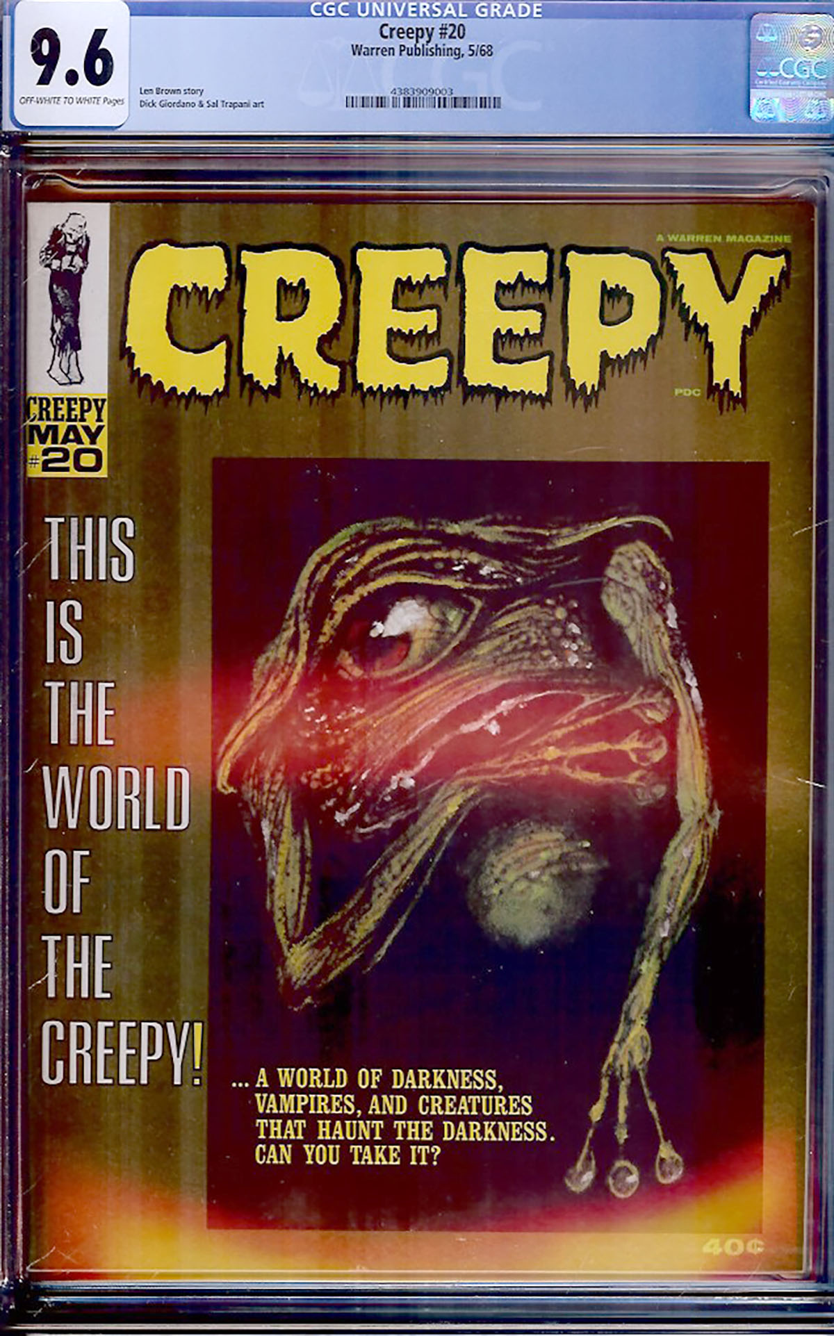 Creepy #20 CGC 9.6 ow/w