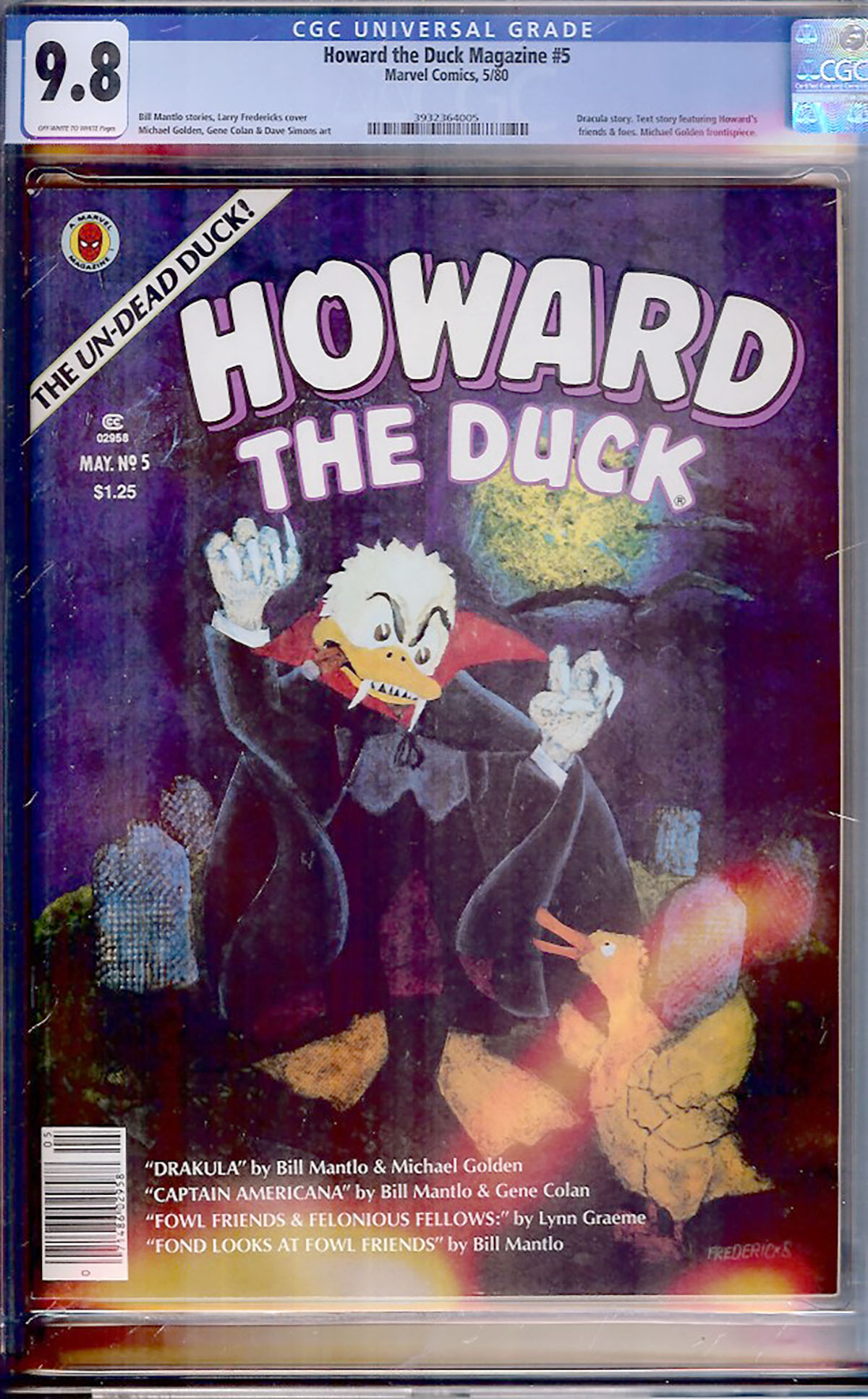 Howard the Duck Magazine #5 CGC 9.8 ow/w