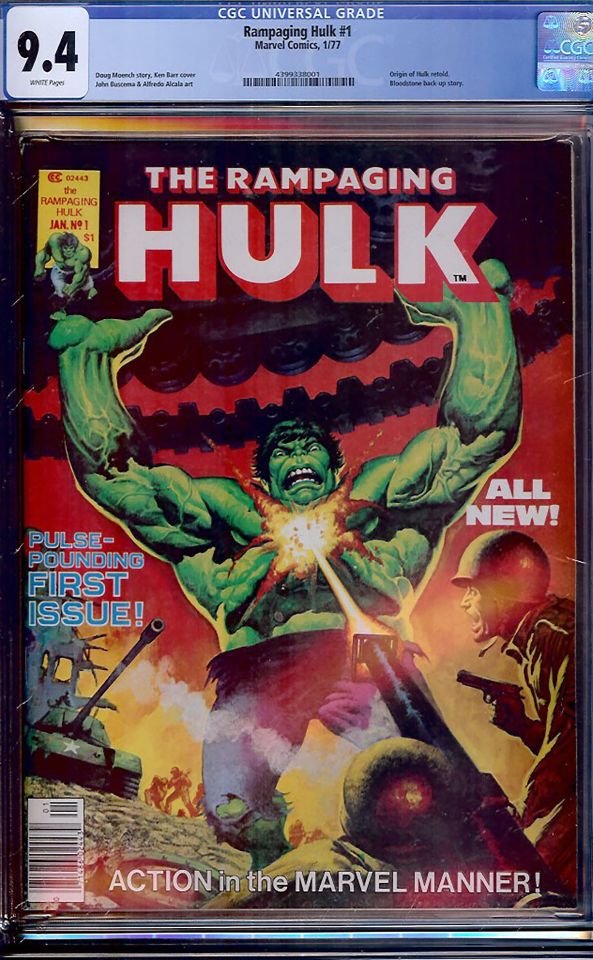 Rampaging Hulk #1 CGC 9.4 w