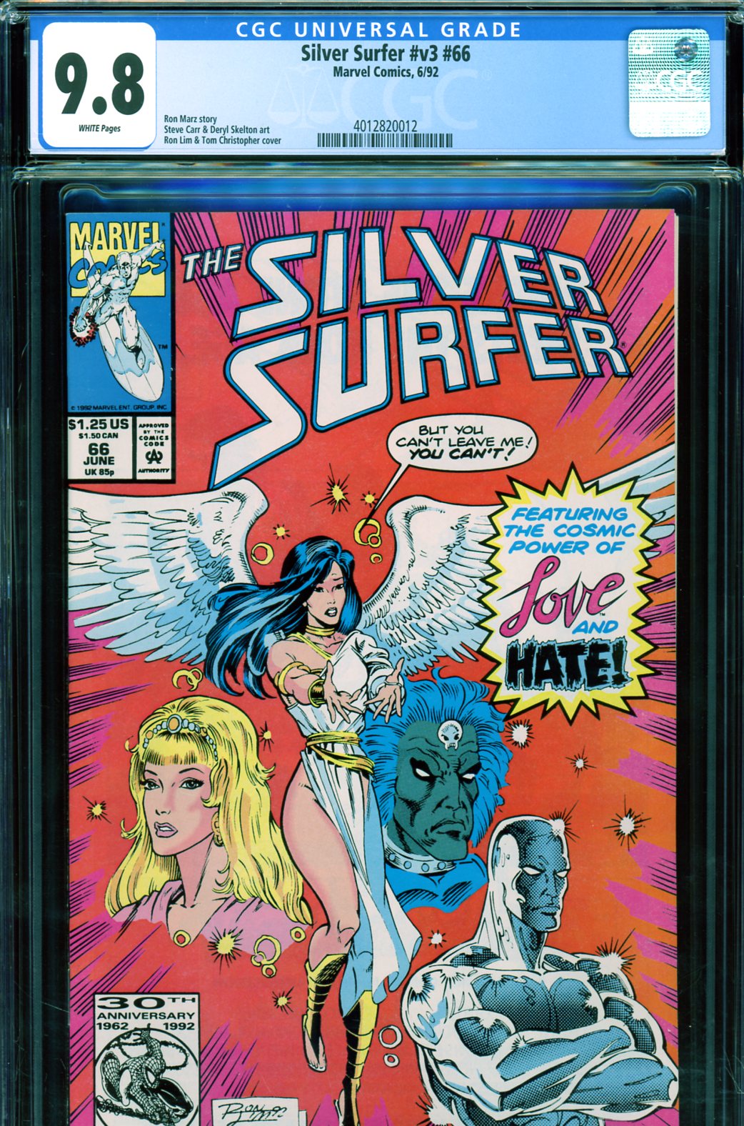 Silver Surfer Vol 3 #66 CGC 9.8 w