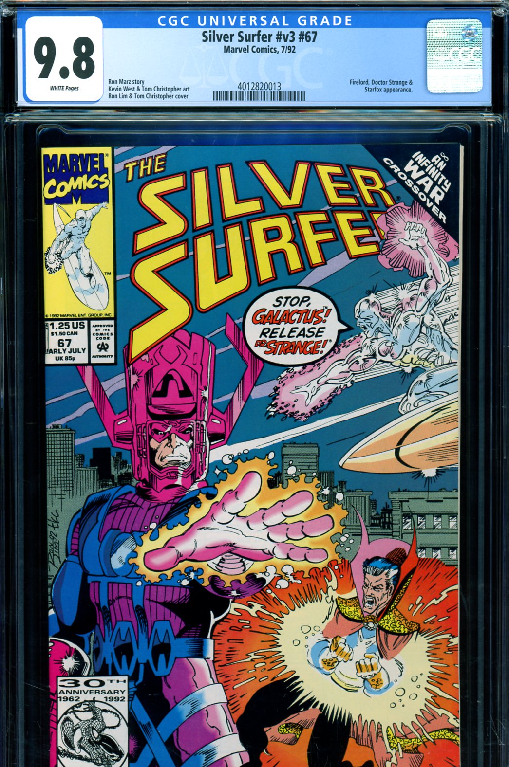 Silver Surfer Vol 3 #67 CGC 9.8 w