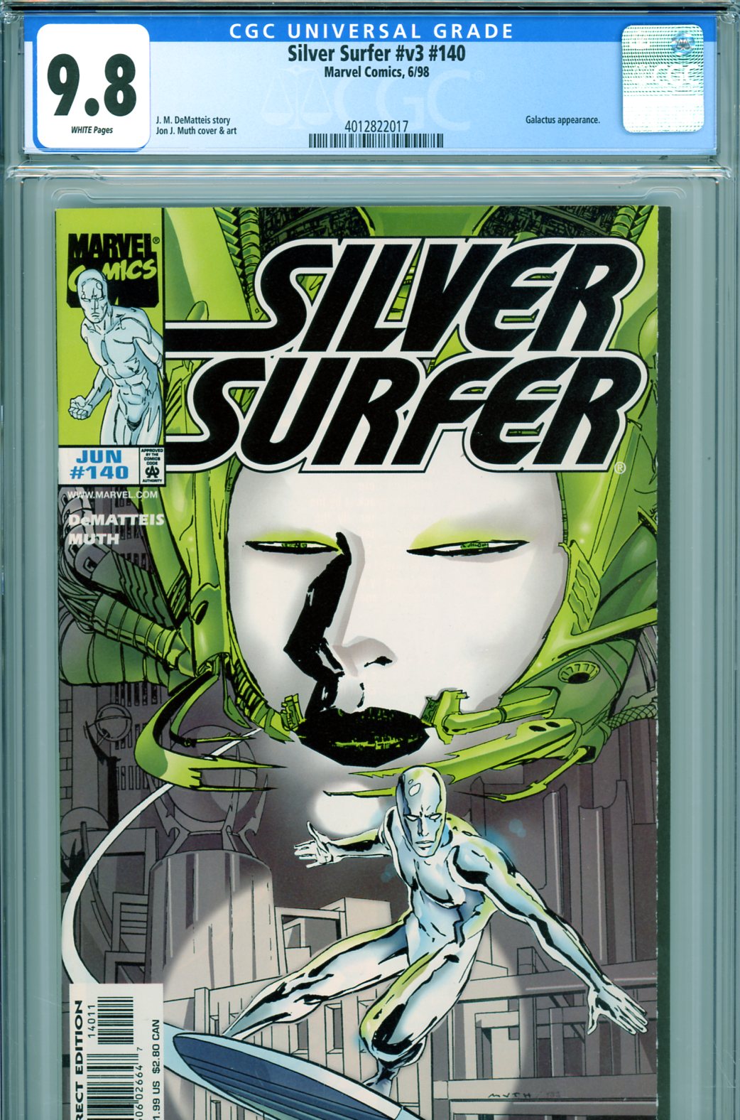 Silver Surfer Vol 3 #140 CGC 9.8 w