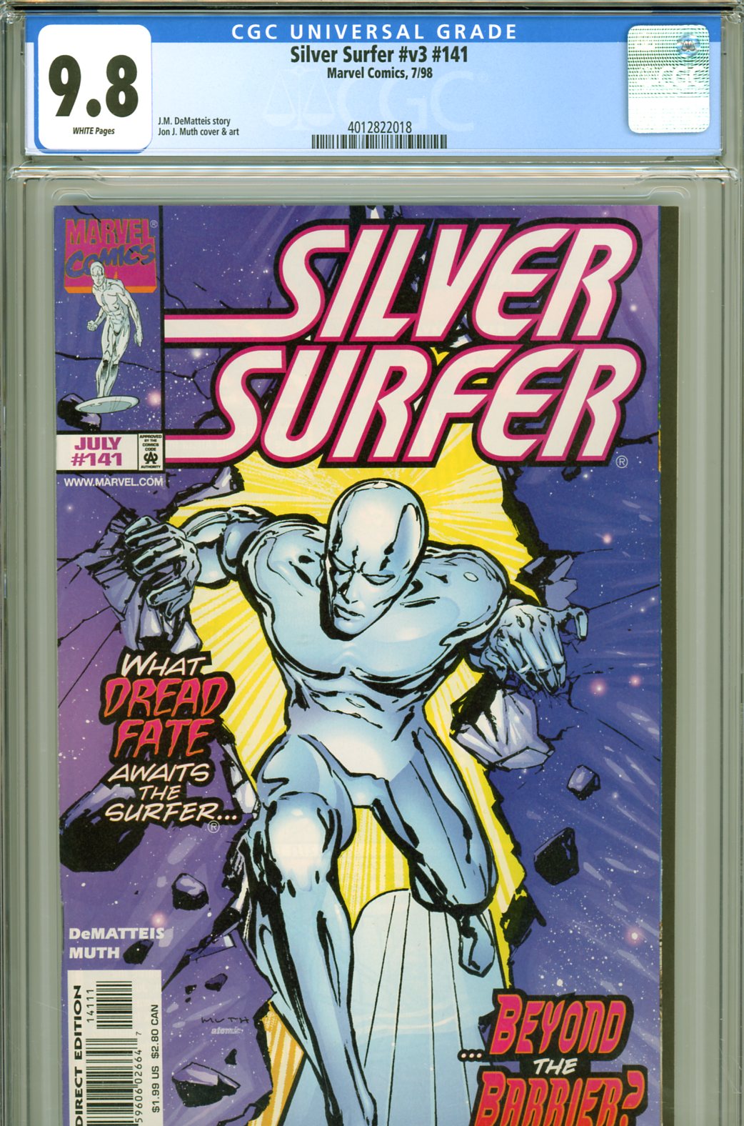 Silver Surfer Vol 3 #141 CGC 9.8 w