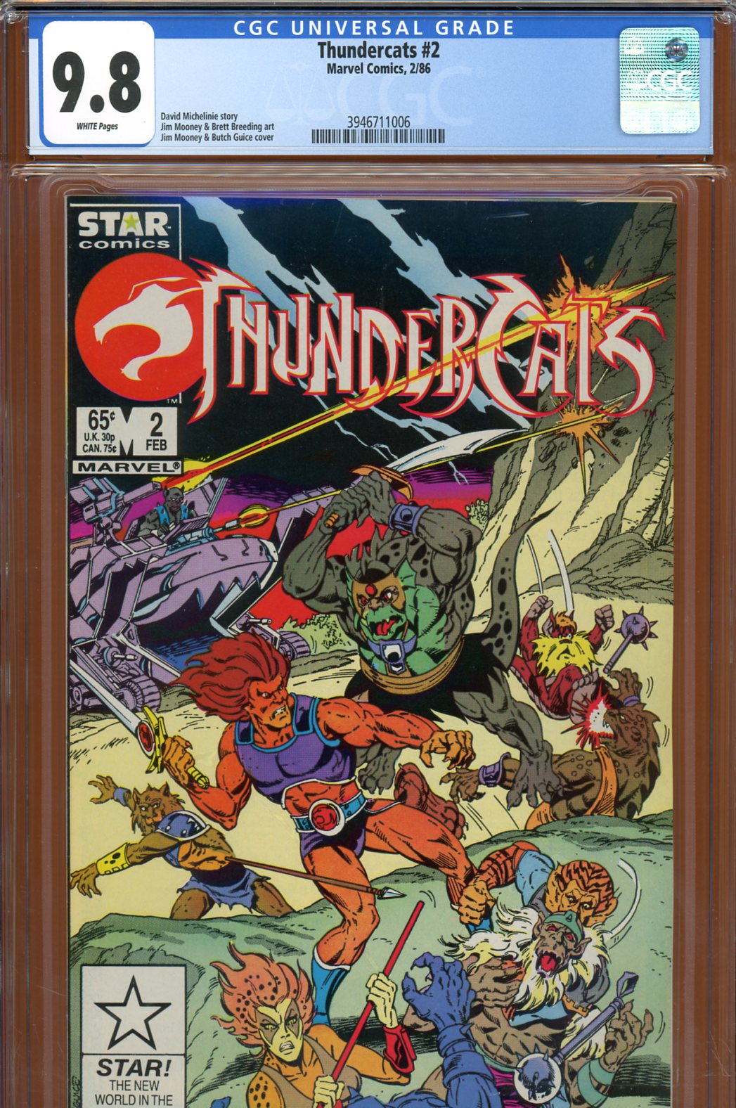 Thundercats #2 CGC 9.8 w