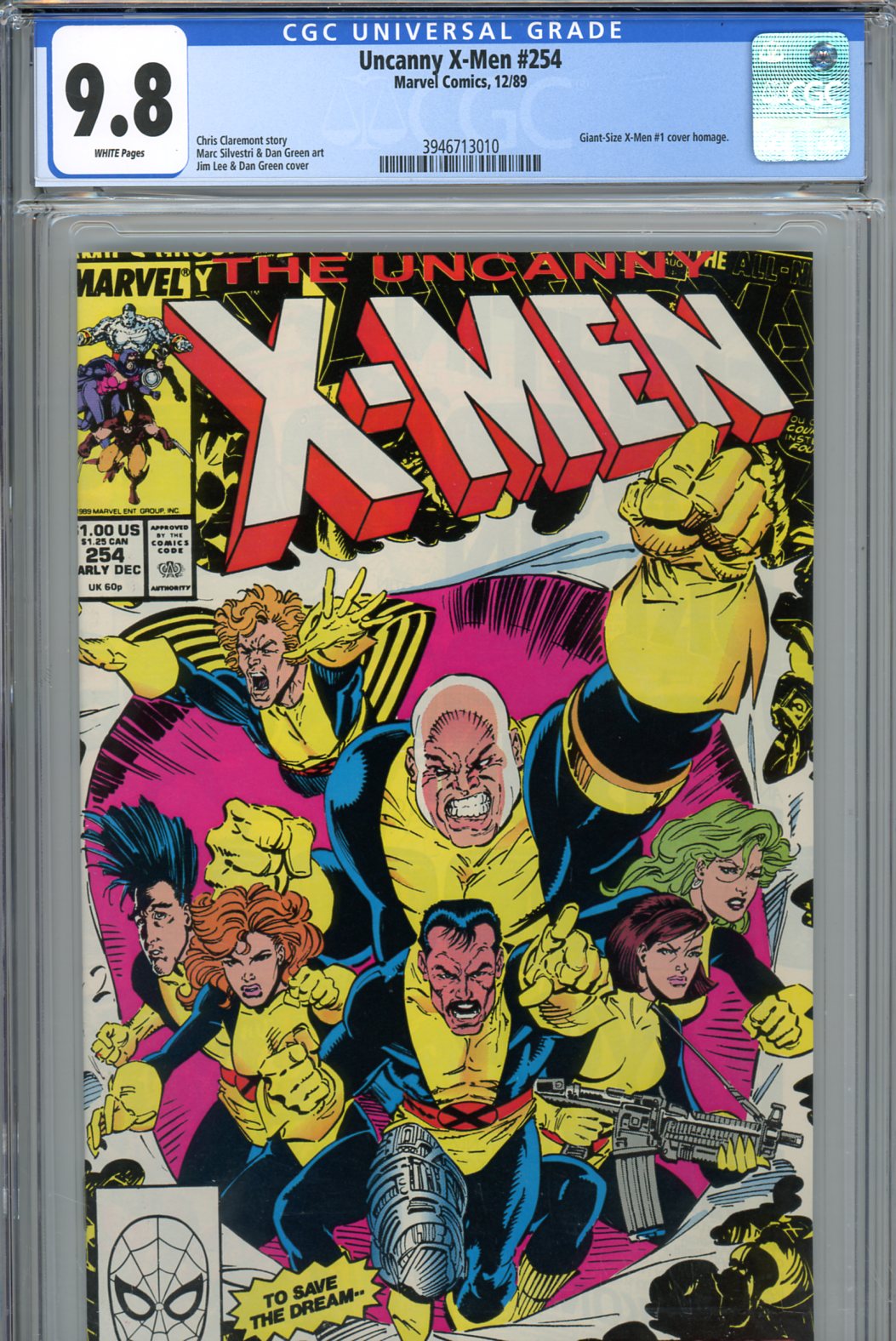 Uncanny X-Men #254 CGC 9.8 w