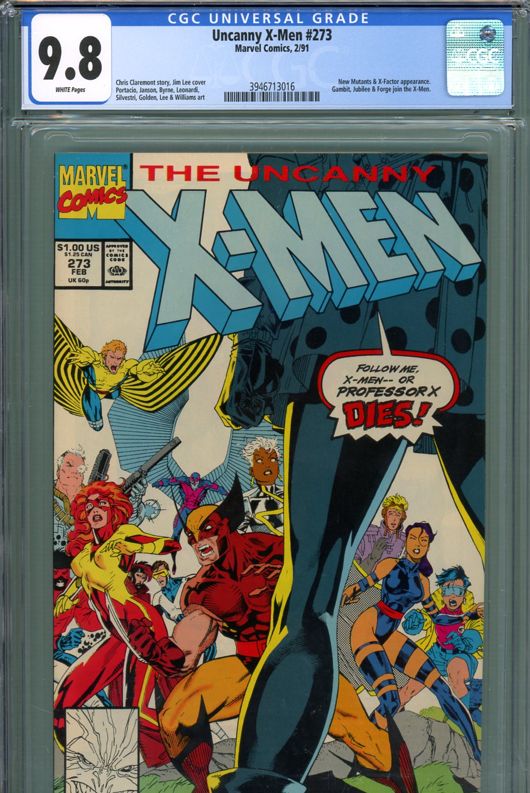 Uncanny X-Men #273 CGC 9.8 w