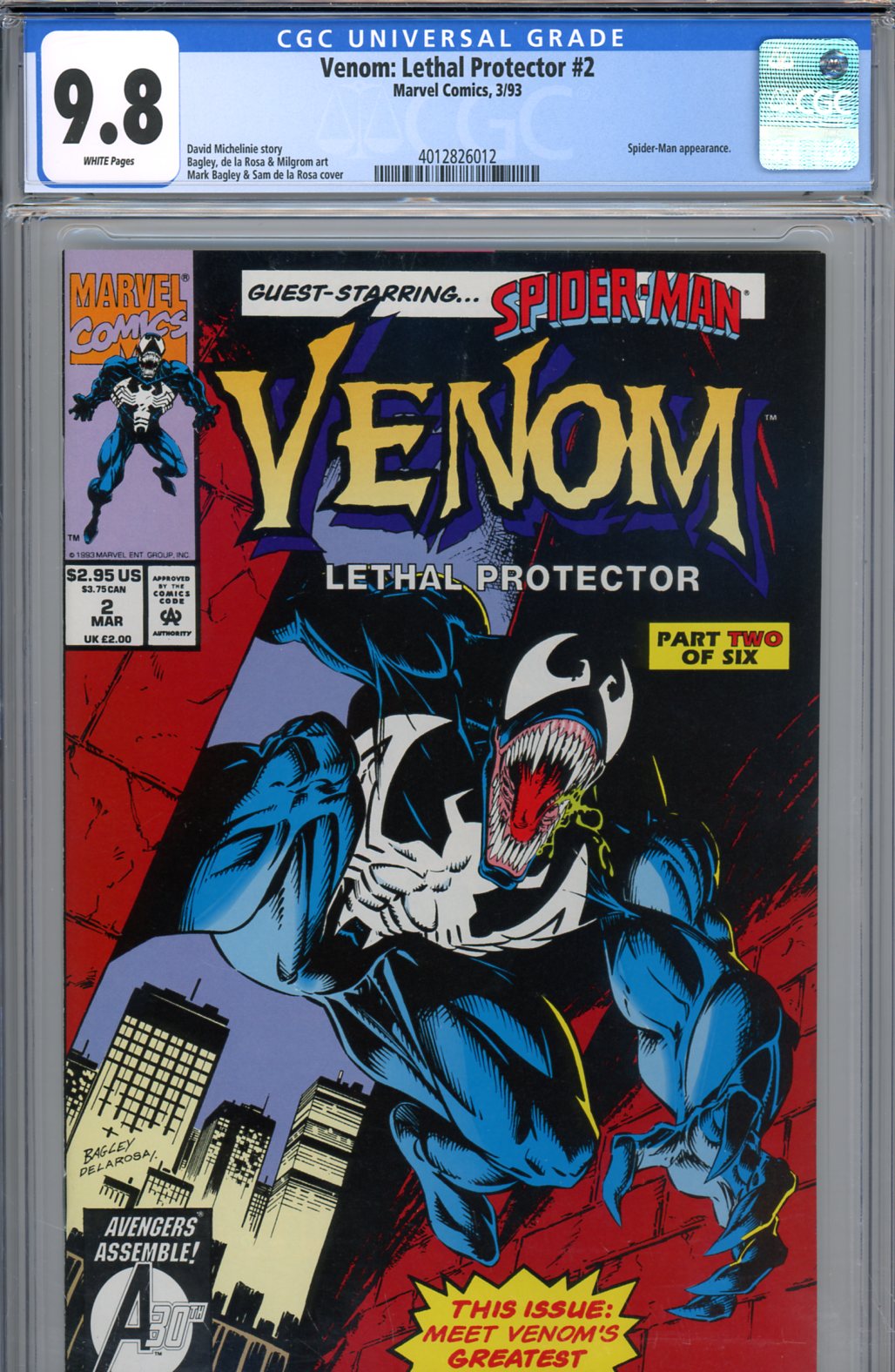 Venom: Lethal Protector #2 CGC 9.8 w