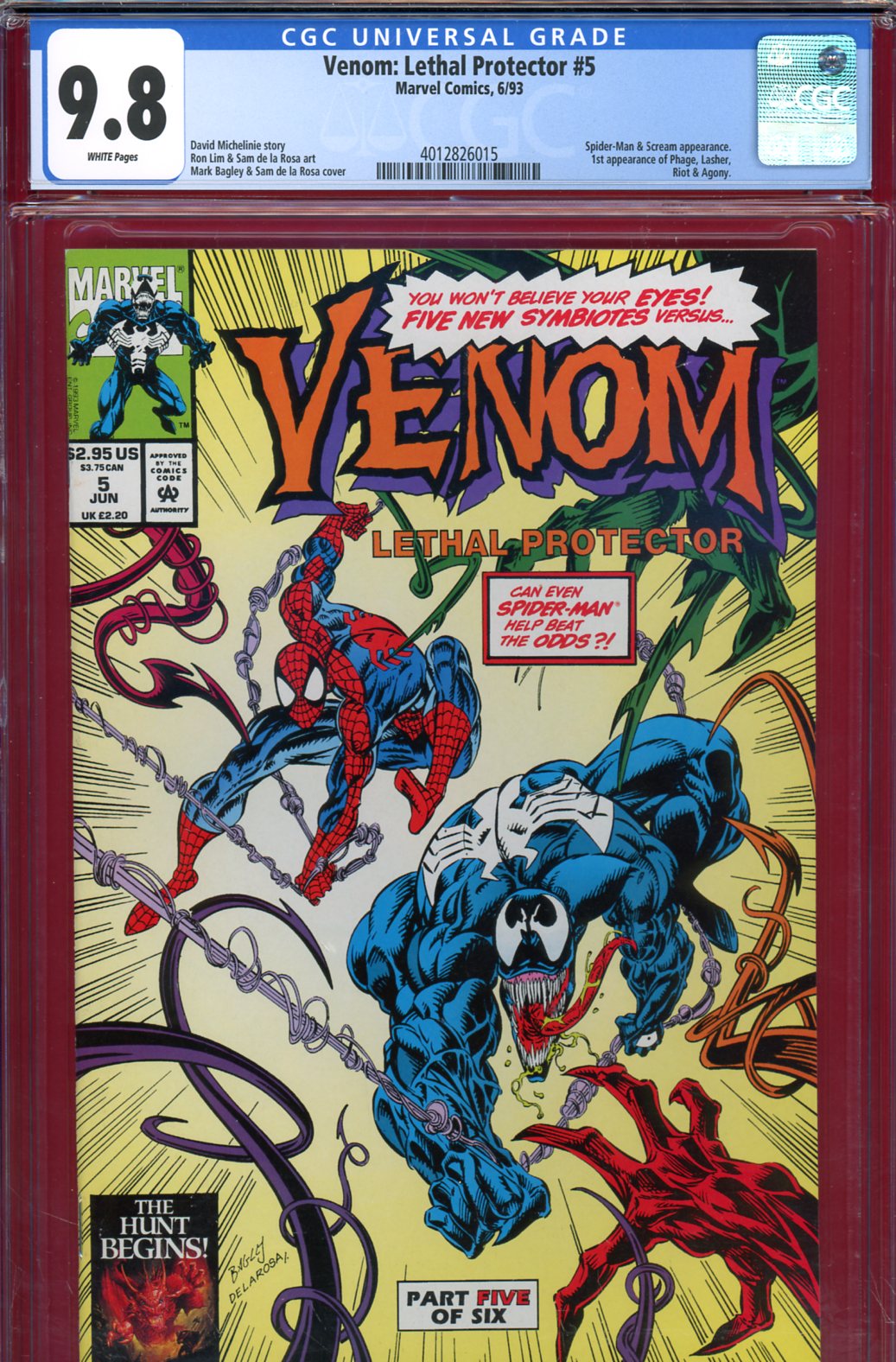 Venom: Lethal Protector #5 CGC 9.8 w