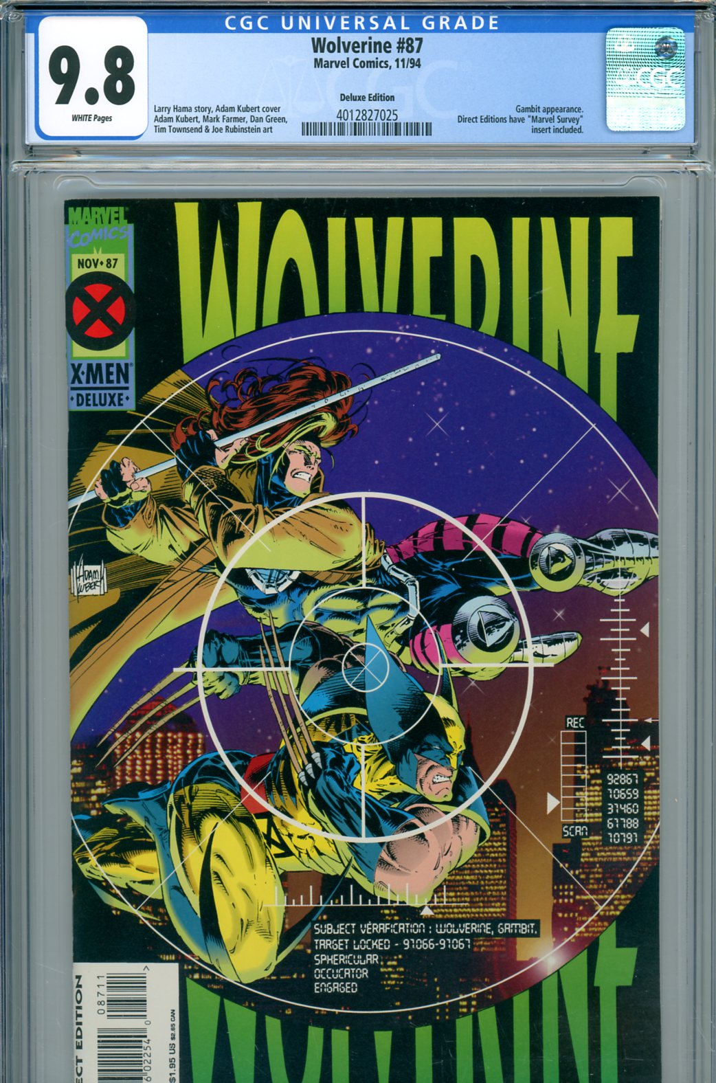 Wolverine #87 CGC 9.8 w Deluxe Edition