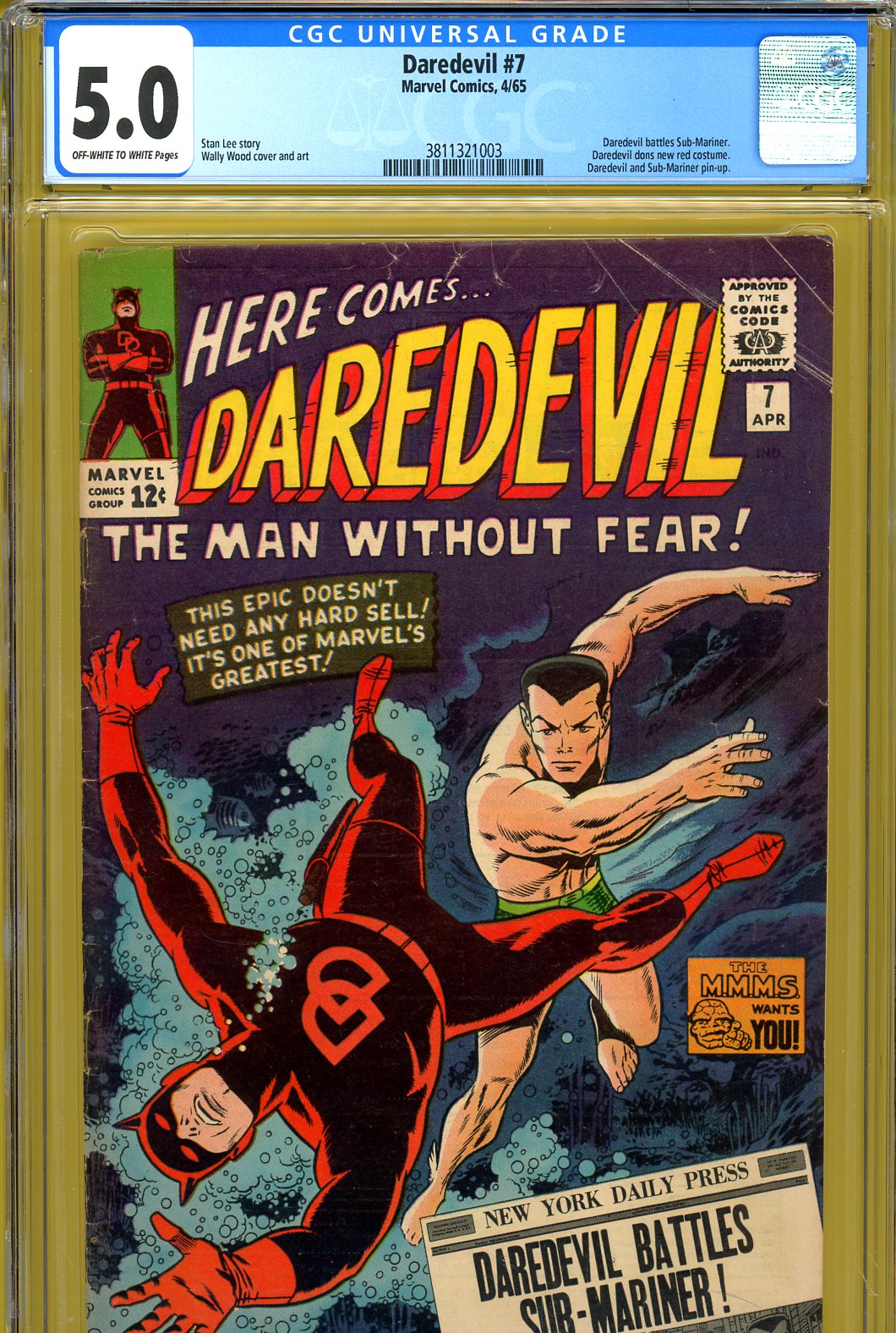 Daredevil #7 CGC 5.0 ow/w