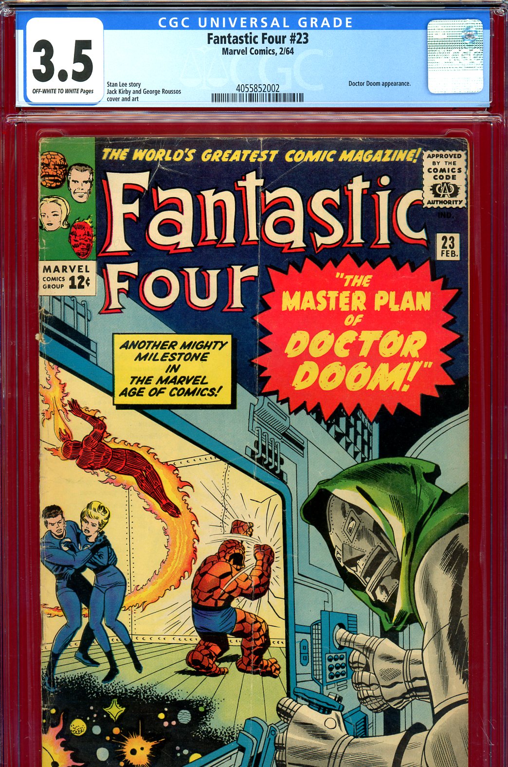 Fantastic Four #23 CGC 3.5 ow/w