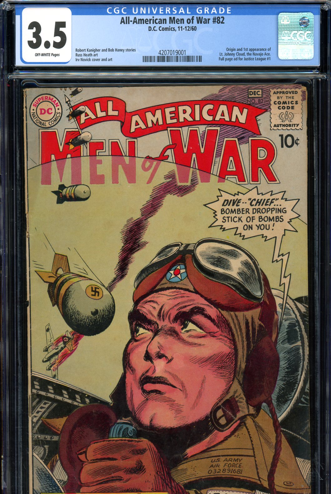 All-American Men of War #82 CGC 3.5 ow