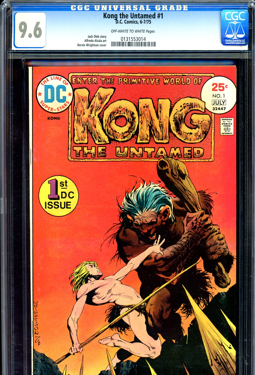 Kong the Untamed #1 CGC 9.6 ow/w