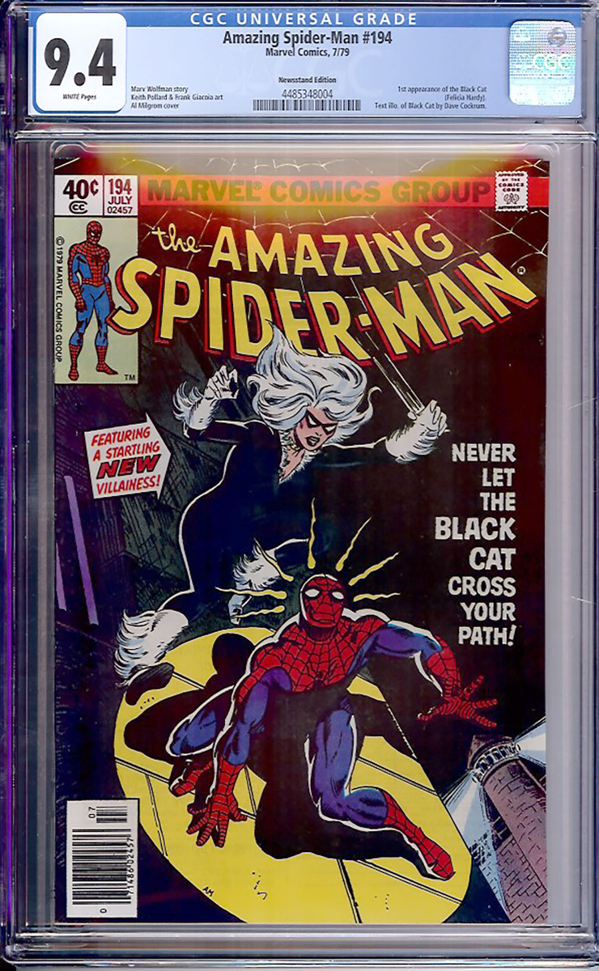 Amazing Spider-Man #194 CGC 9.4 w Newsstand Edition