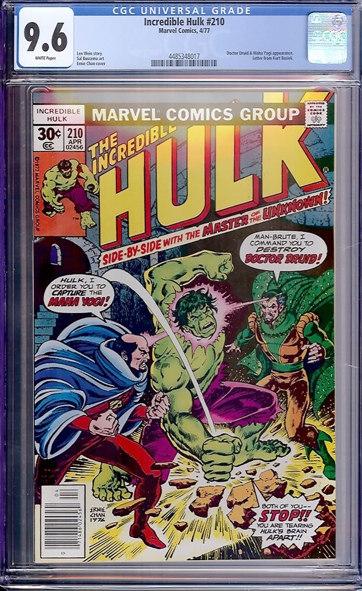 Incredible Hulk #210 CGC 9.6 w