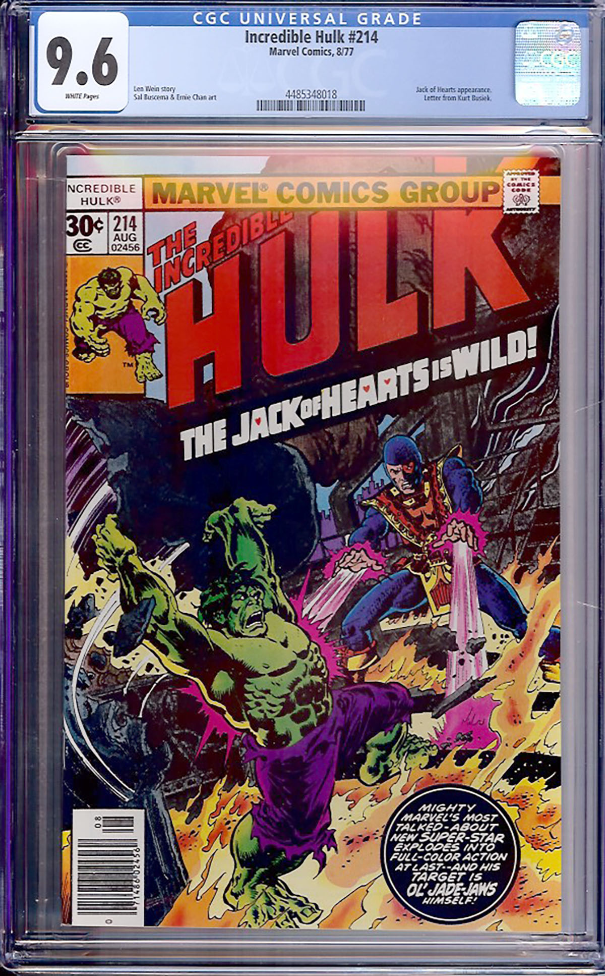 Incredible Hulk #214 CGC 9.6 w