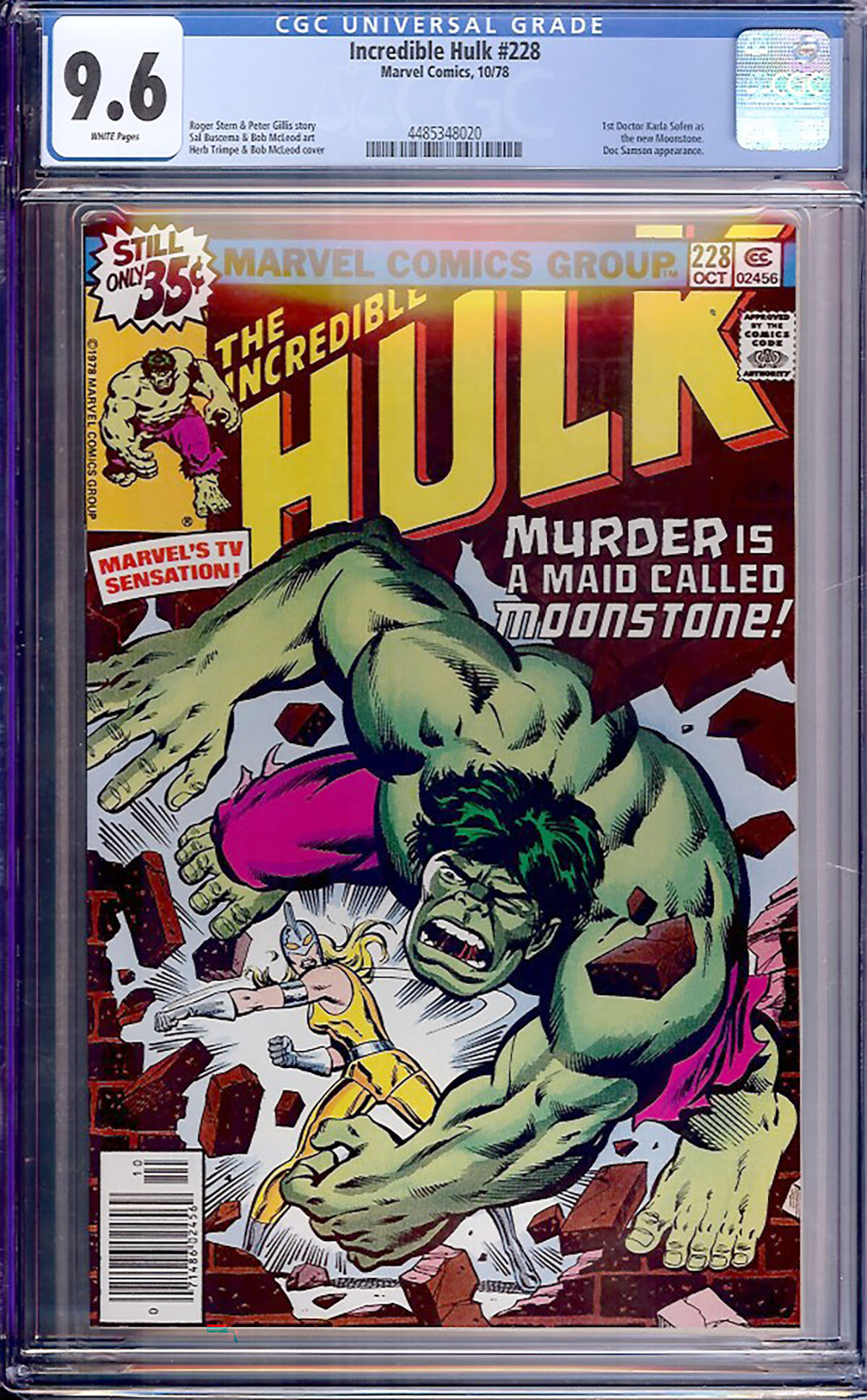 Incredible Hulk #228 CGC 9.6 w