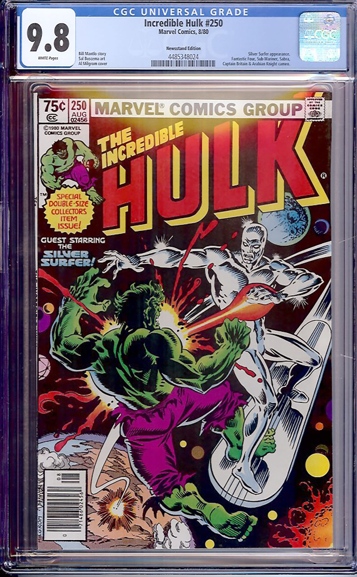 Incredible Hulk #250 CGC 9.8 w Newsstand Edition