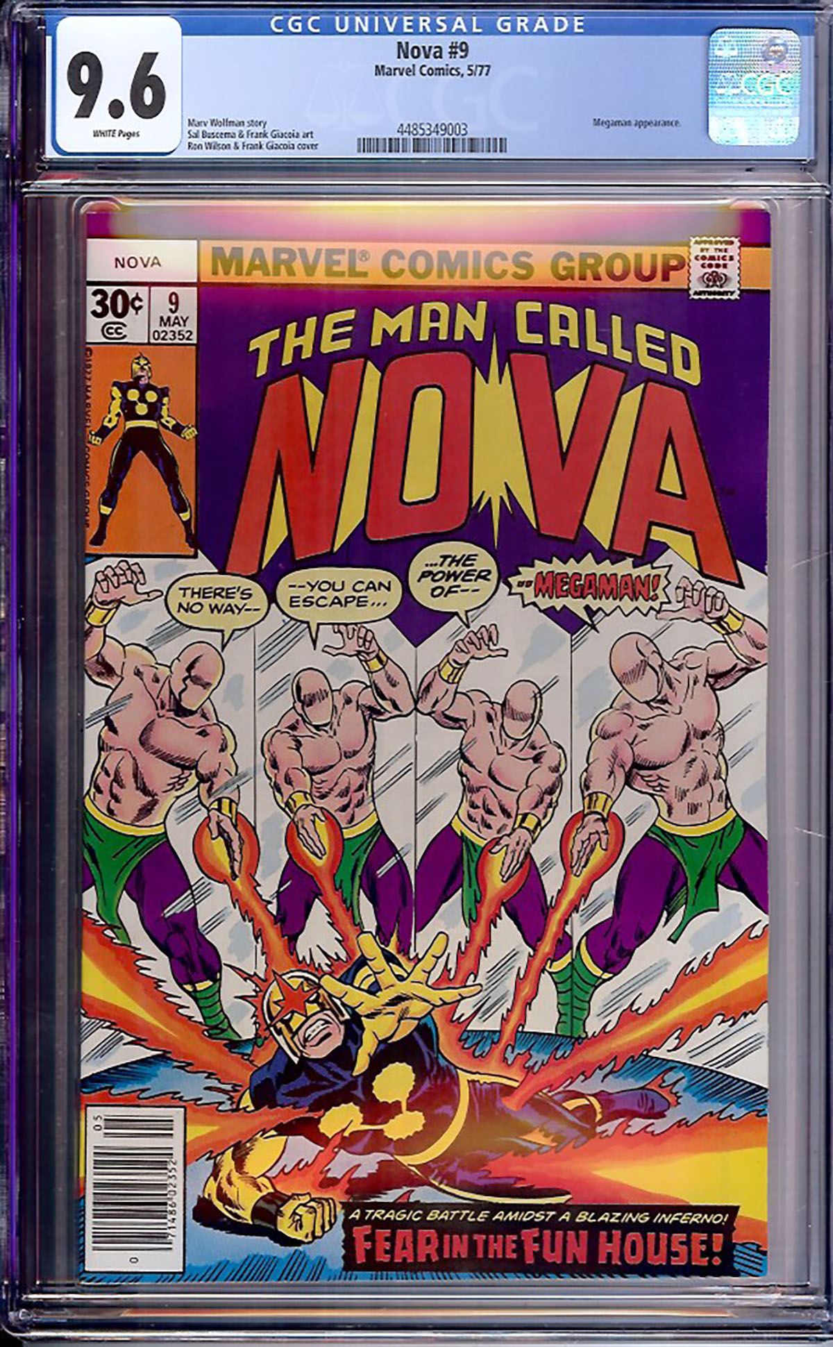 Nova #9 CGC 9.6 w