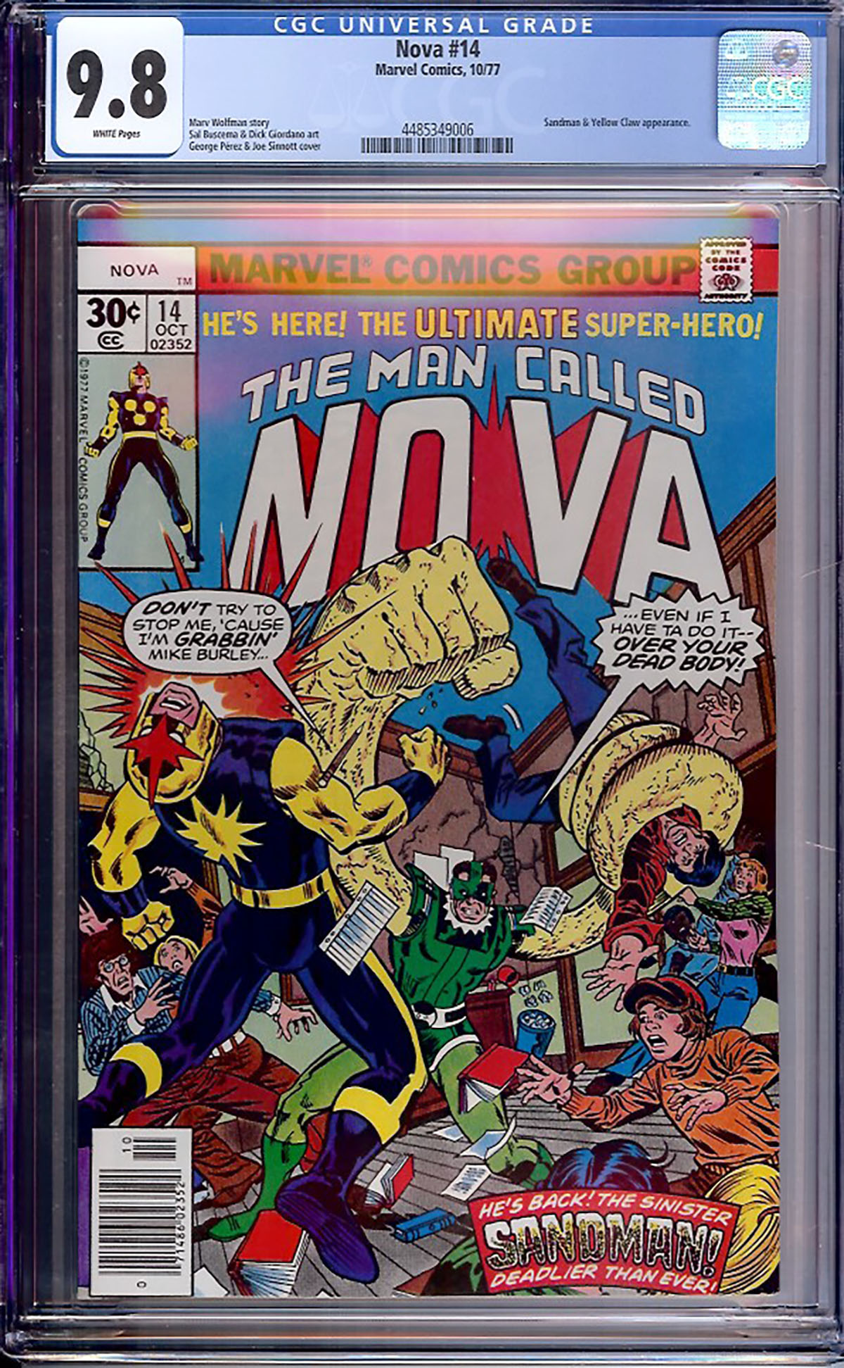 Nova #14 CGC 9.8 w