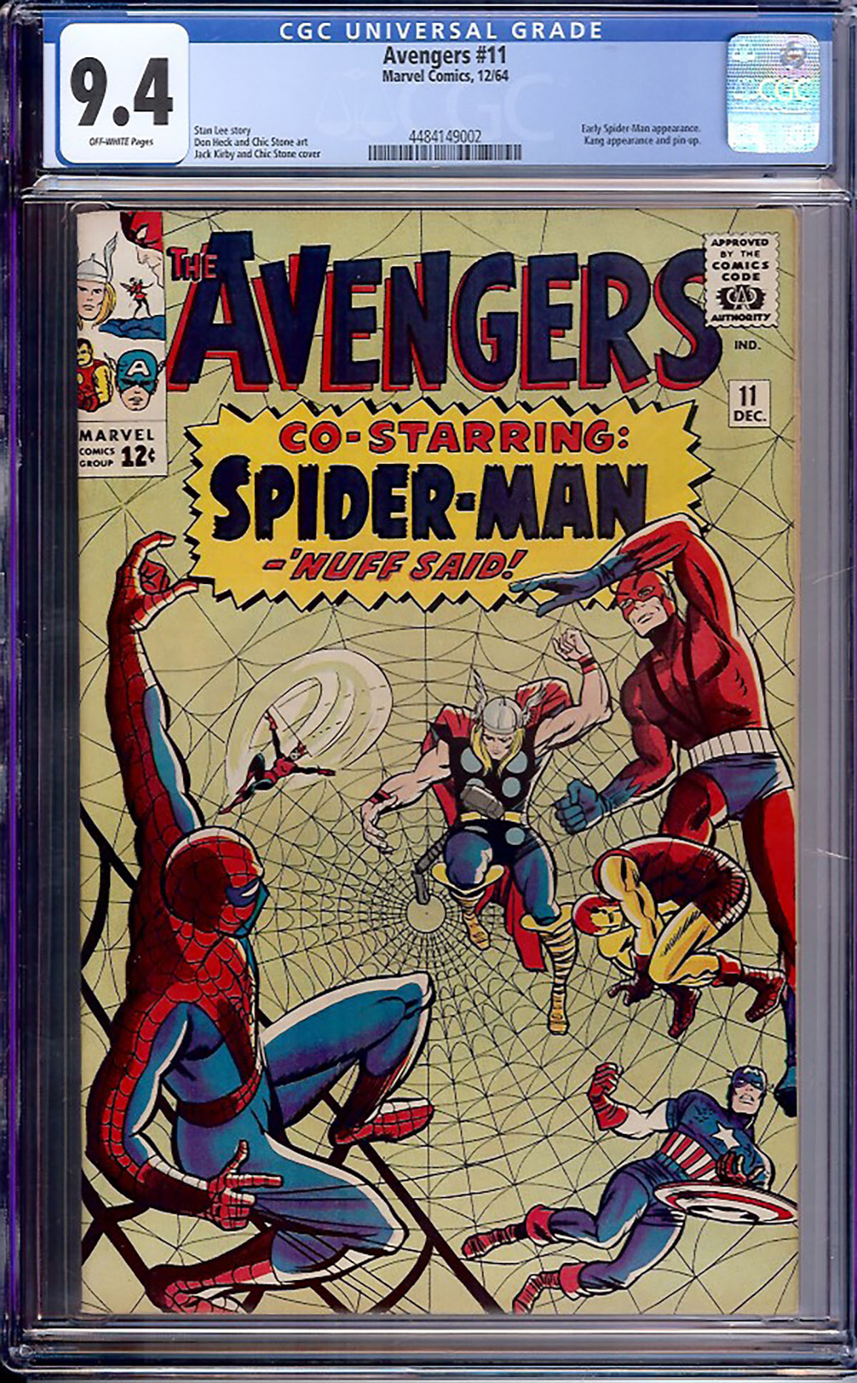 Avengers #11 CGC 9.4 ow