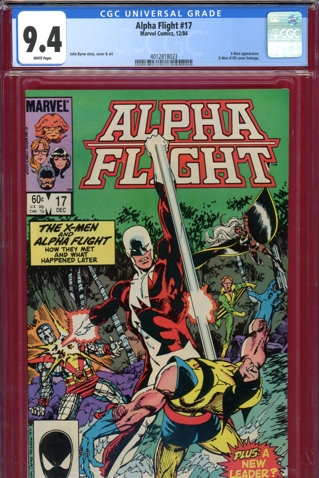 Alpha Flight #17 CGC 9.4 w