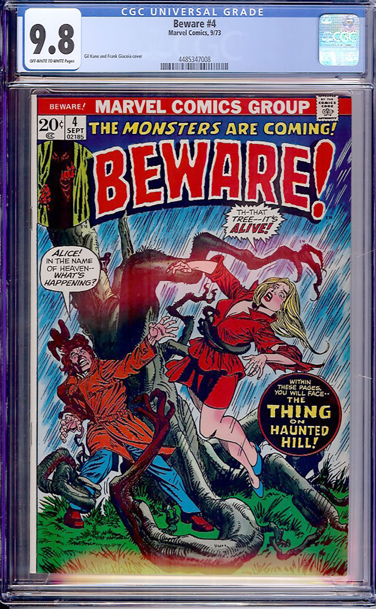 Beware #4 CGC 9.8 ow/w