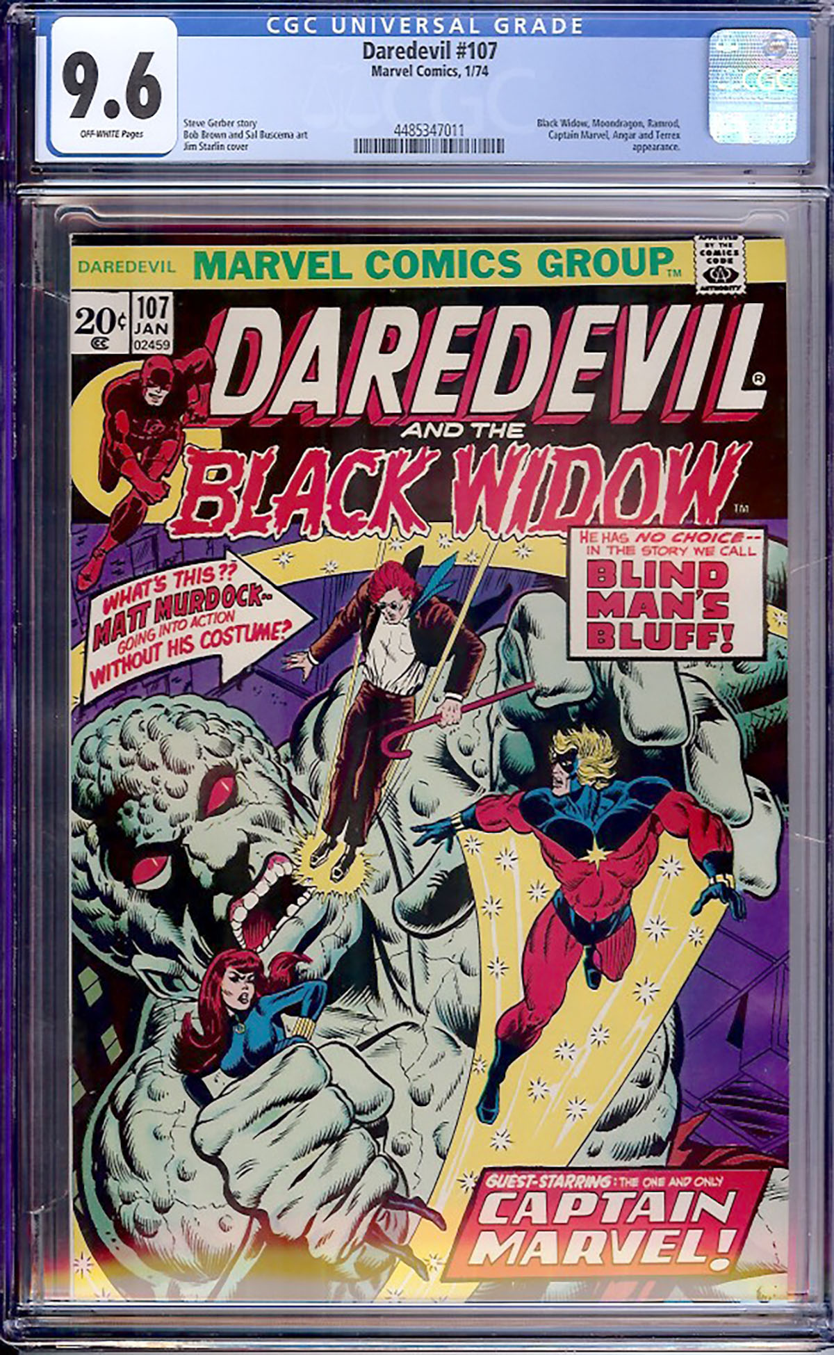 Daredevil #107 CGC 9.6 ow