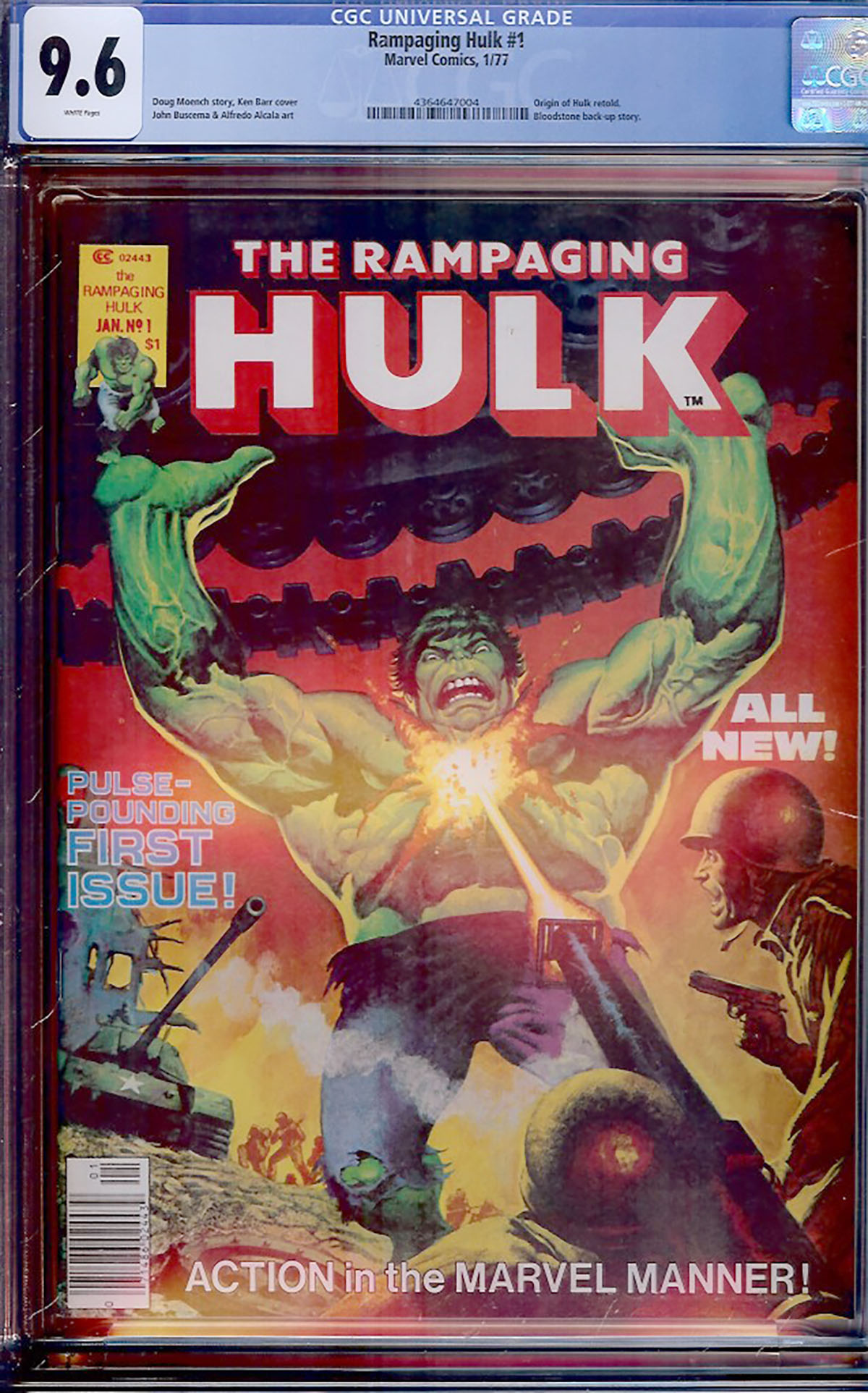 Rampaging Hulk #1 CGC 9.6 w