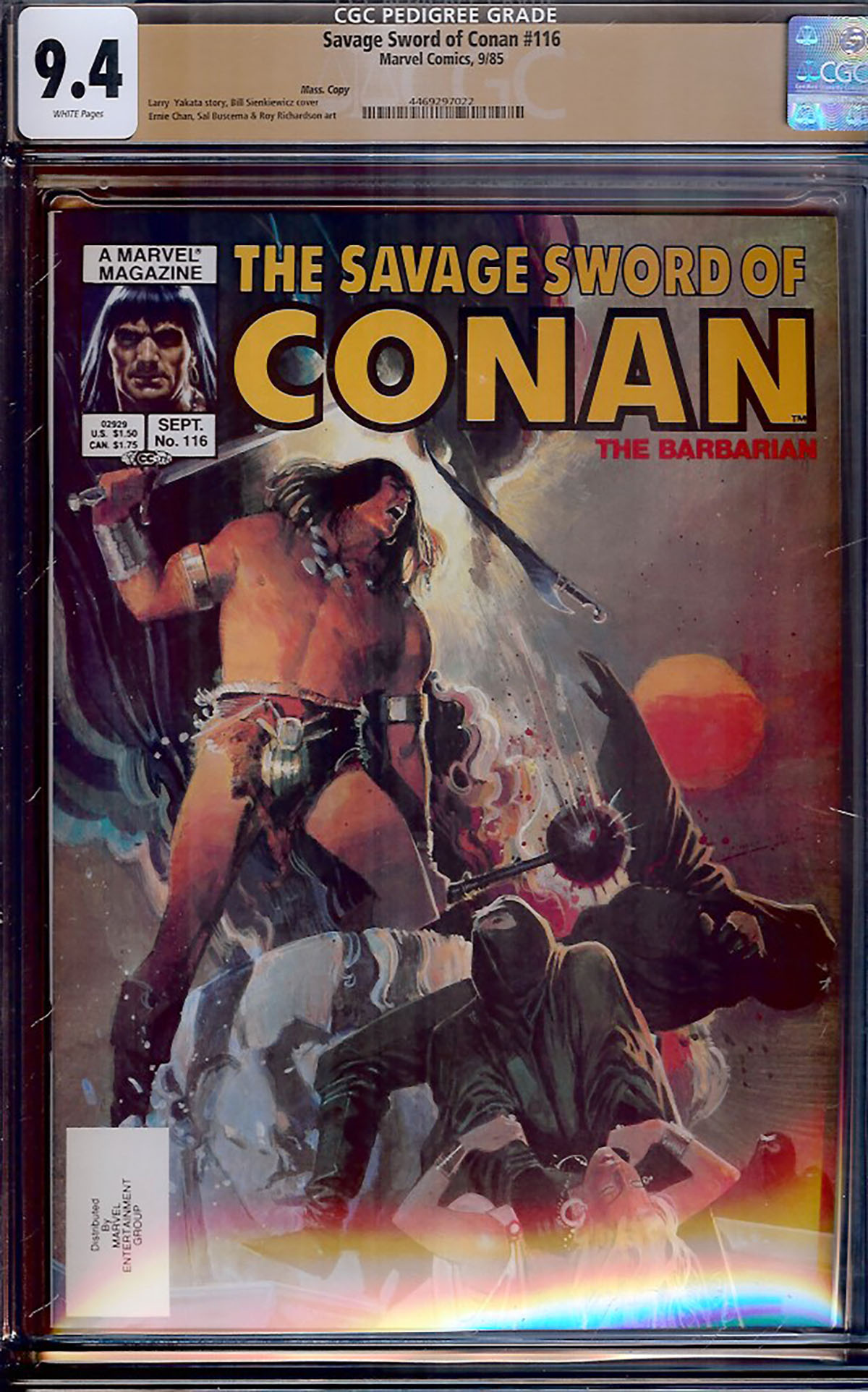 Savage Sword of Conan #116 CGC 9.4 w Mass. Copy