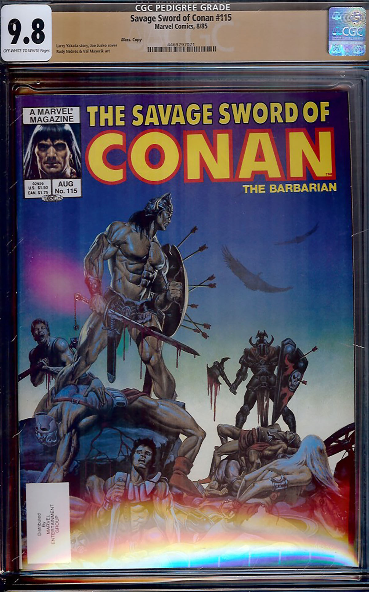 Savage Sword of Conan #115 CGC 9.8 ow/w Mass. Copy