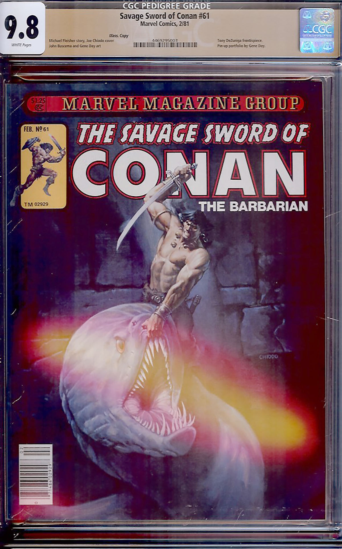 Savage Sword of Conan #61 CGC 9.8 w Mass. Copy