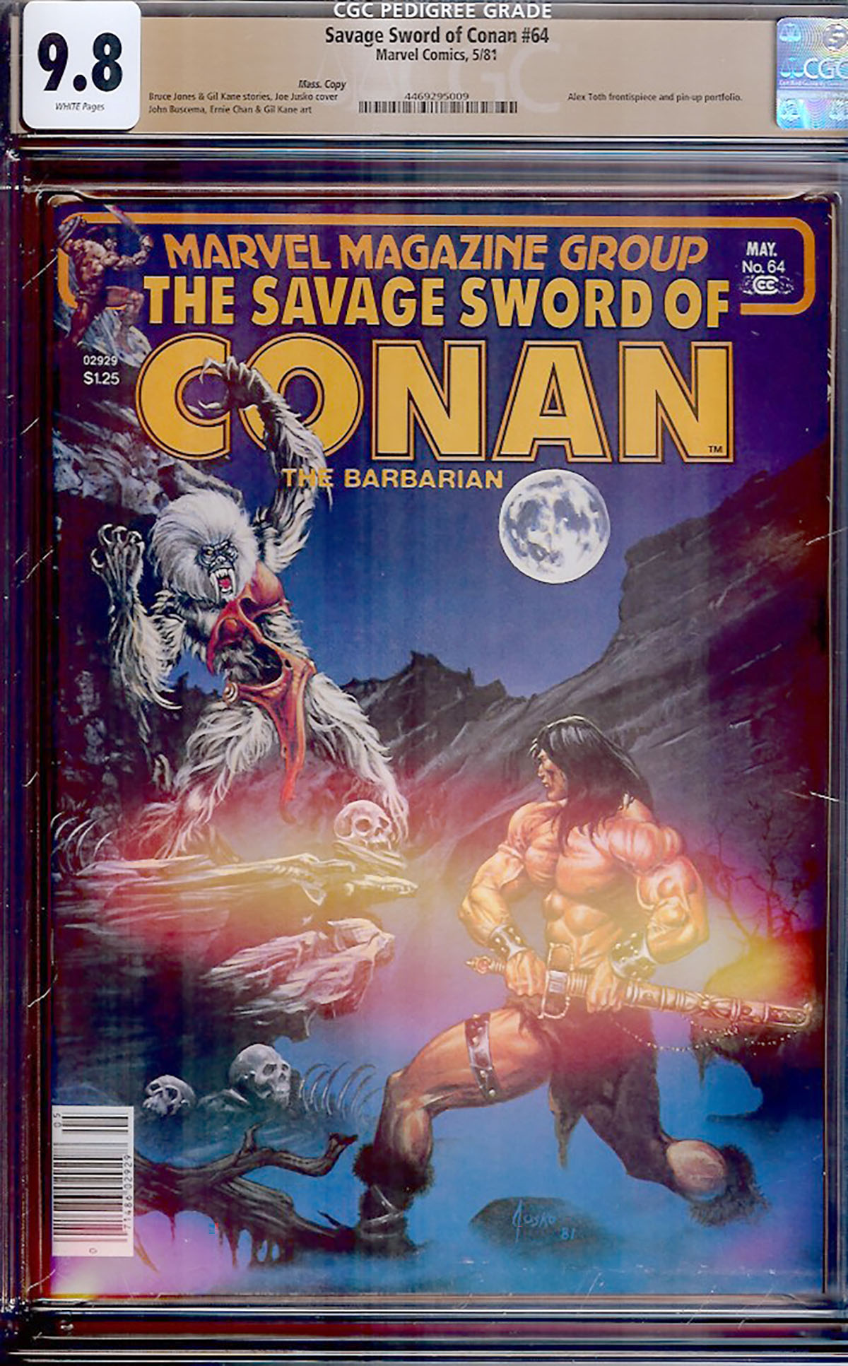 Savage Sword of Conan #64 CGC 9.8 w Mass. Copy