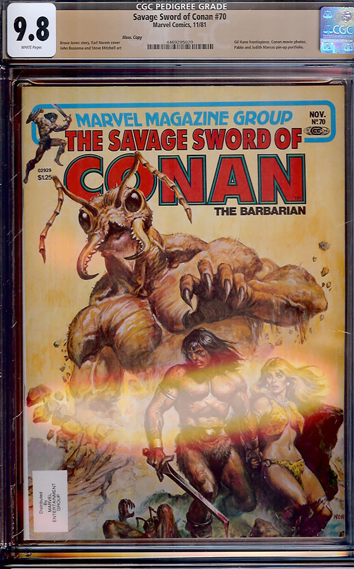 Savage Sword of Conan #70 CGC 9.8 w Mass. Copy