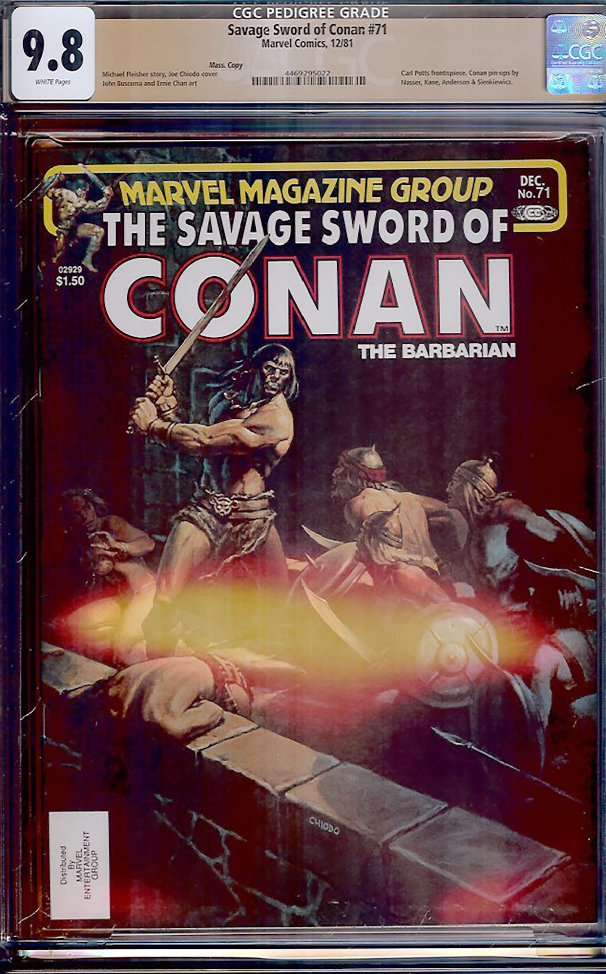 Savage Sword of Conan #71 CGC 9.8 w Mass. Copy