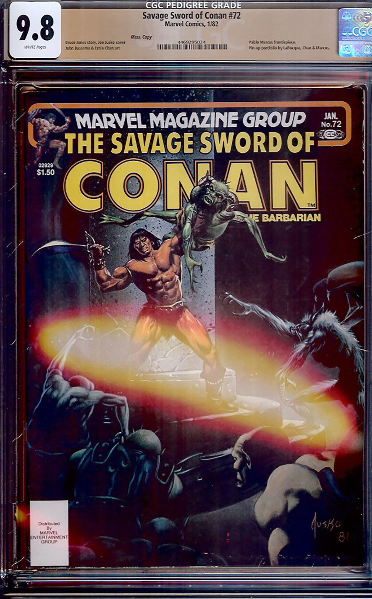 Savage Sword of Conan #72 CGC 9.8 w Mass. Copy