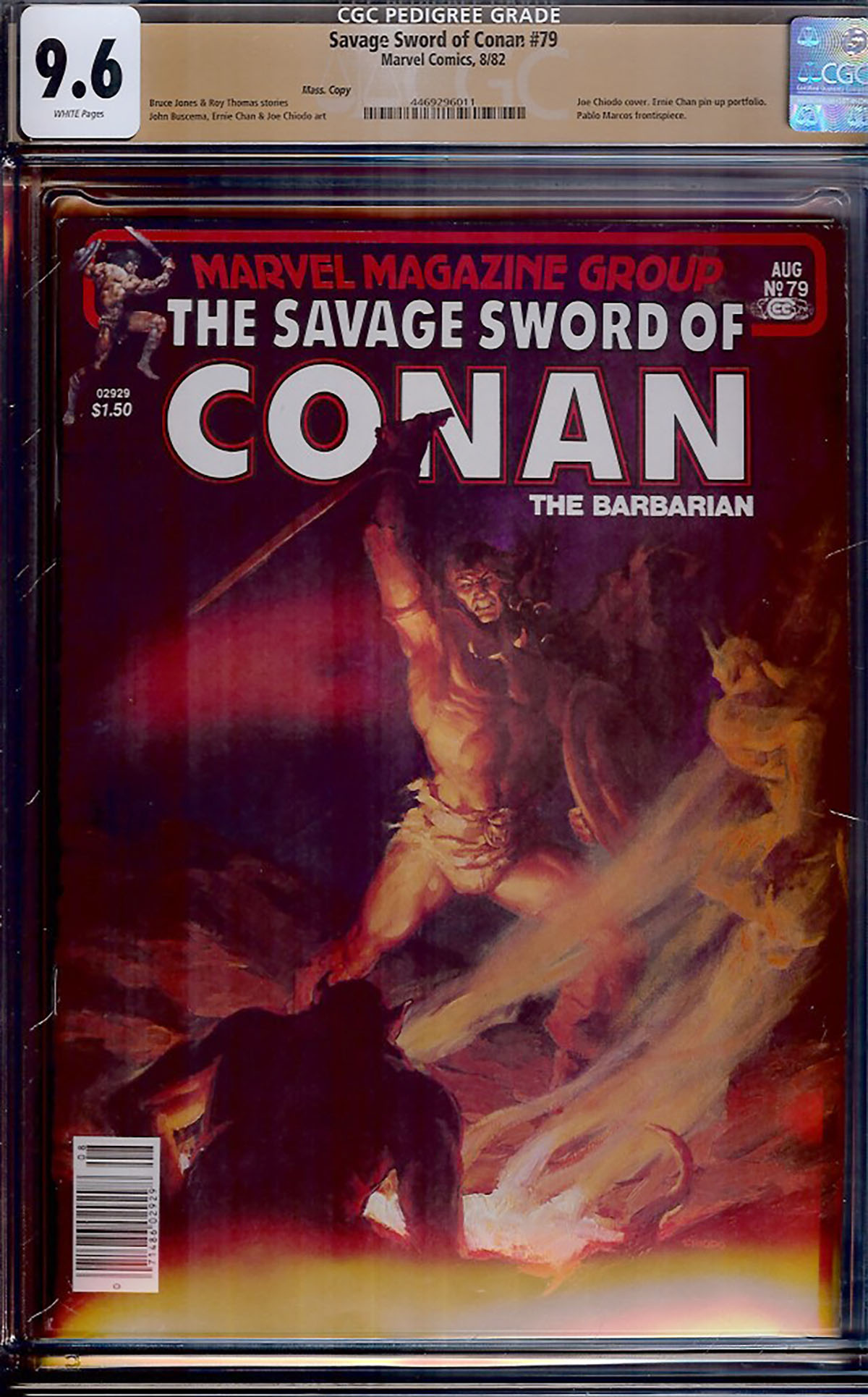 Savage Sword of Conan #79 CGC 9.6 w Mass. Copy