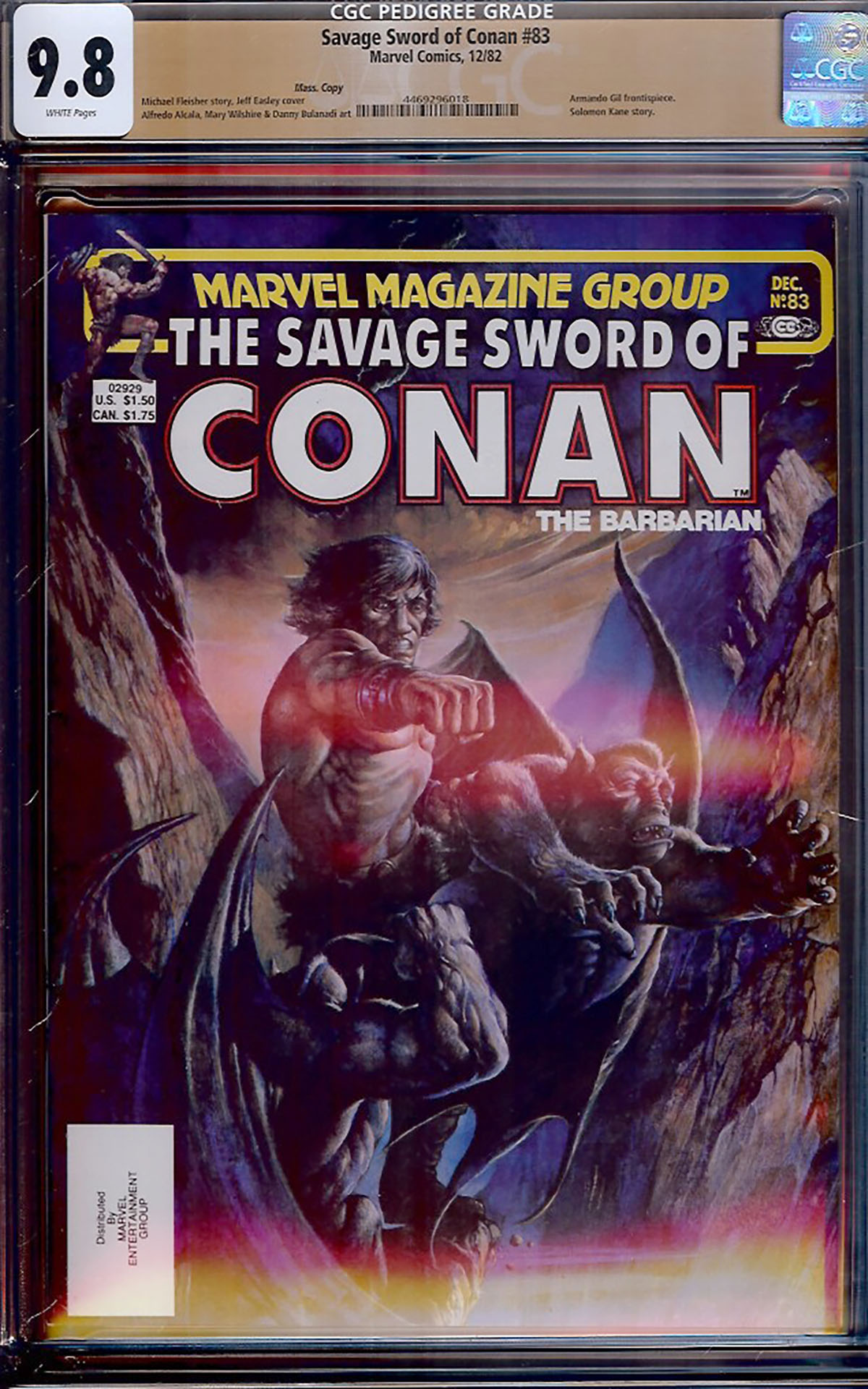 Savage Sword of Conan #83 CGC 9.8 w Mass. Copy