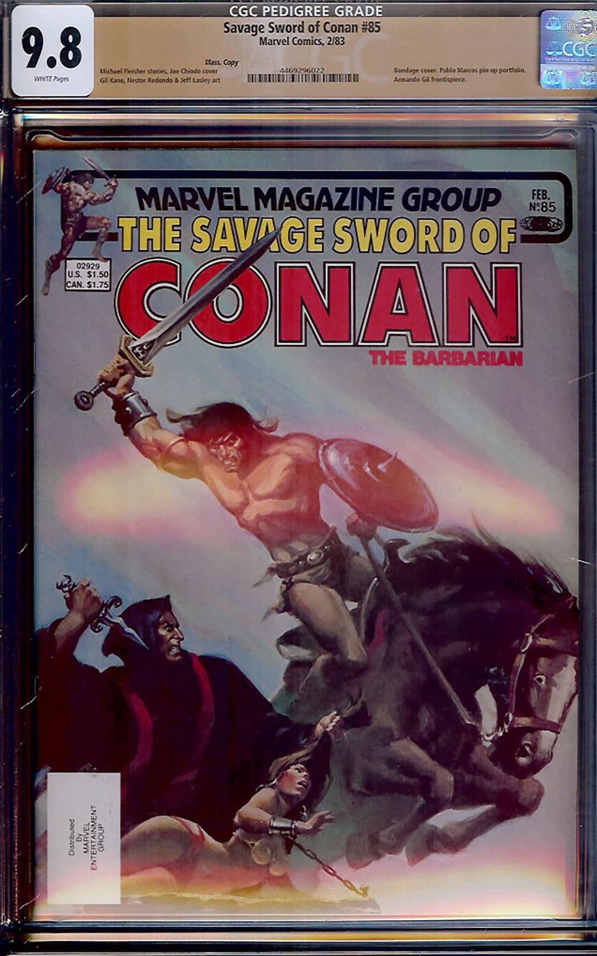 Savage Sword of Conan #85 CGC 9.8 w Mass. Copy