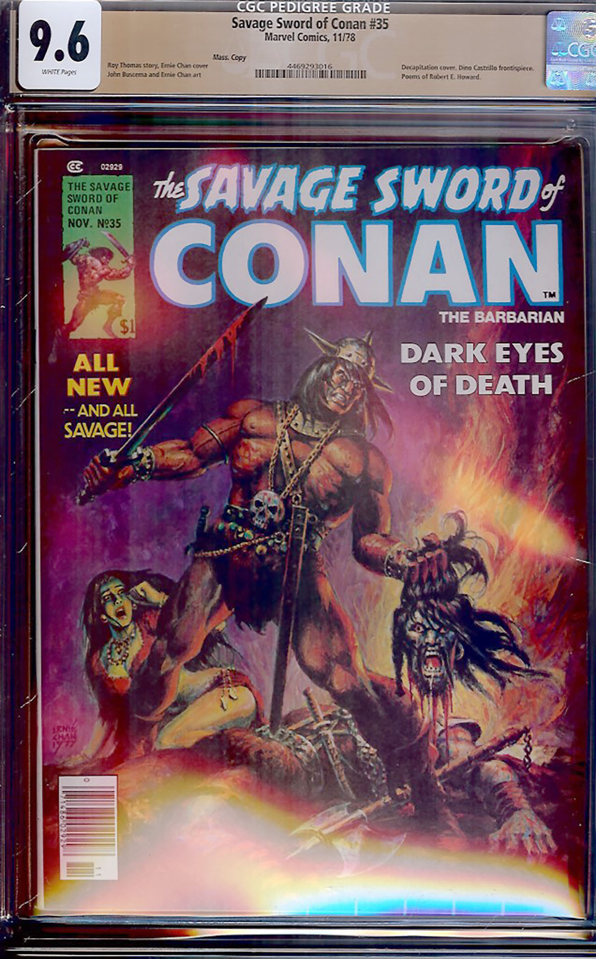 Savage Sword of Conan #35 CGC 9.6 w Mass. Copy