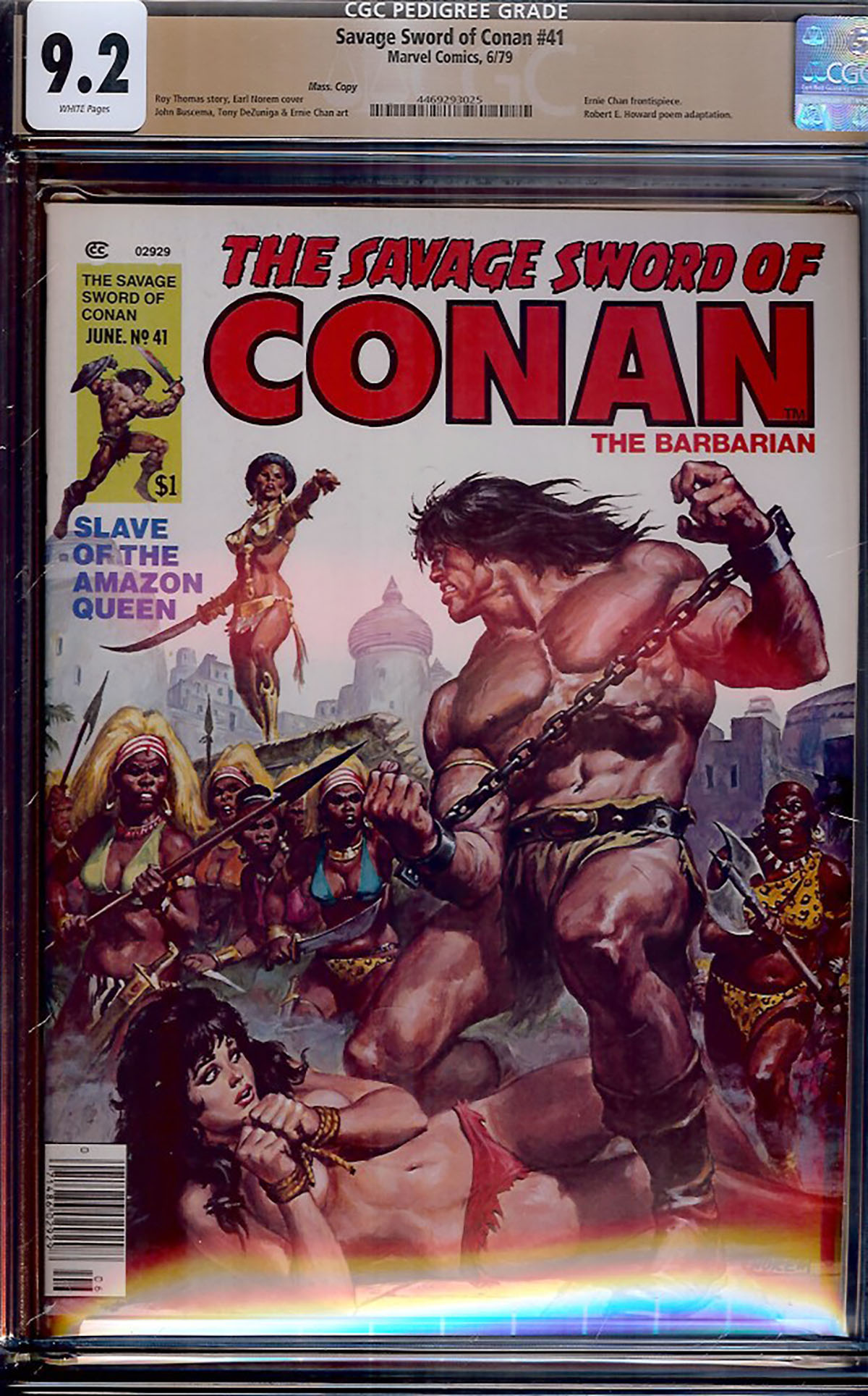 Savage Sword of Conan #41 CGC 9.2 w Mass. Copy