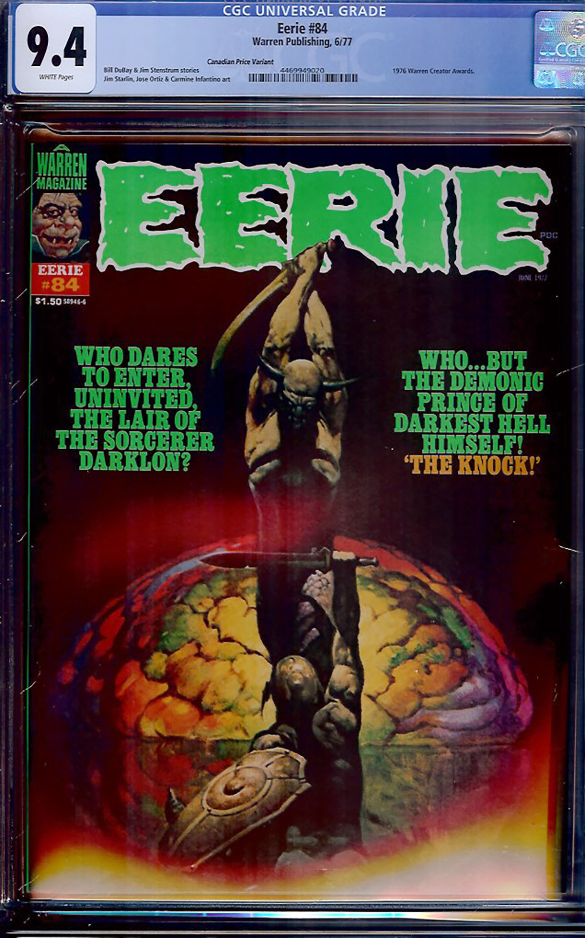 Eerie #84 CGC 9.4 w Canadian Price Variant