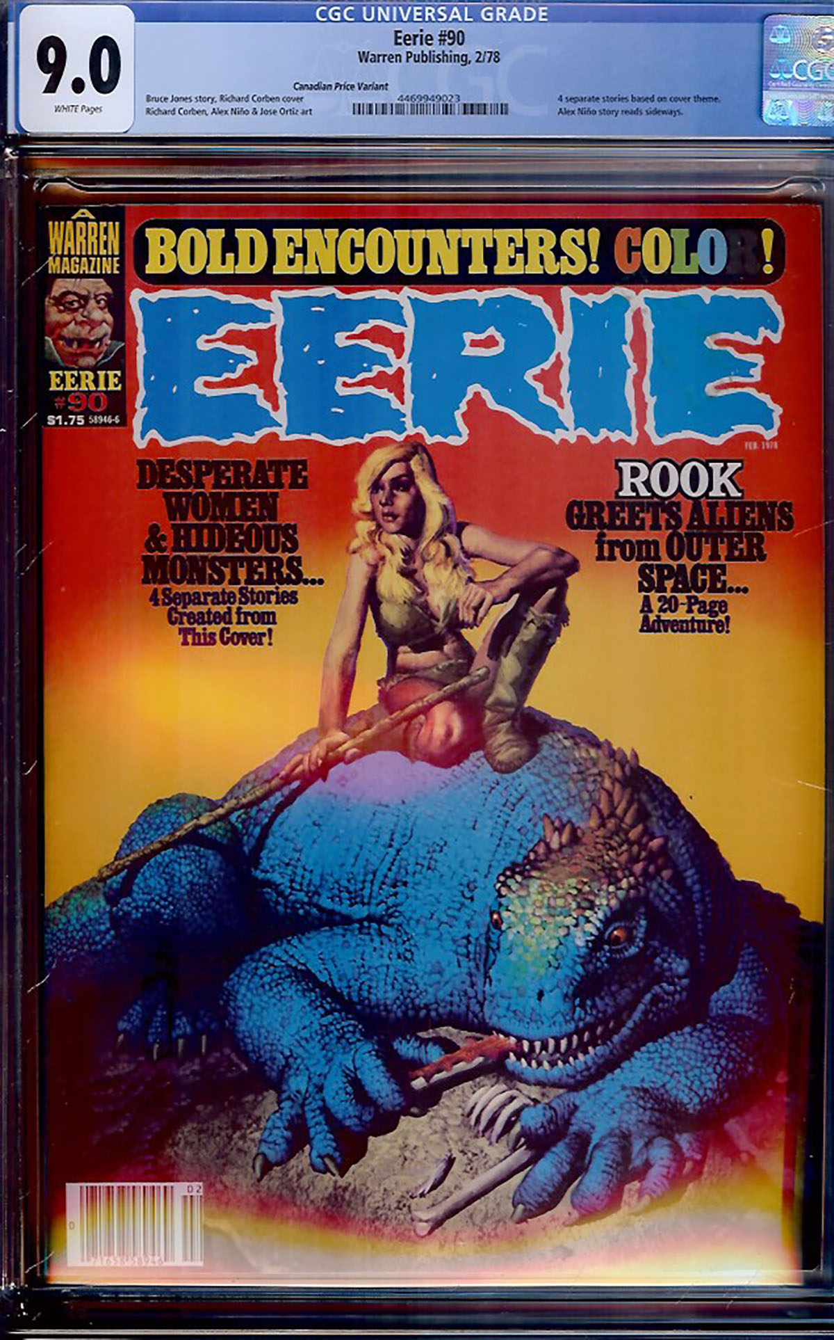 Eerie #90 CGC 9.0 w Canadian Price Variant